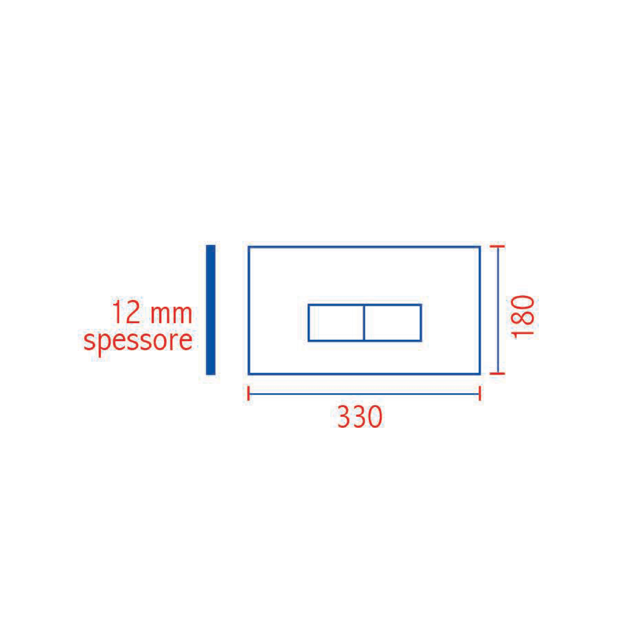 Kit Placca Di Azionamento Doppio Pulsante Pucciplast "Eco 310" Cromo Lucido - Dabicasa
