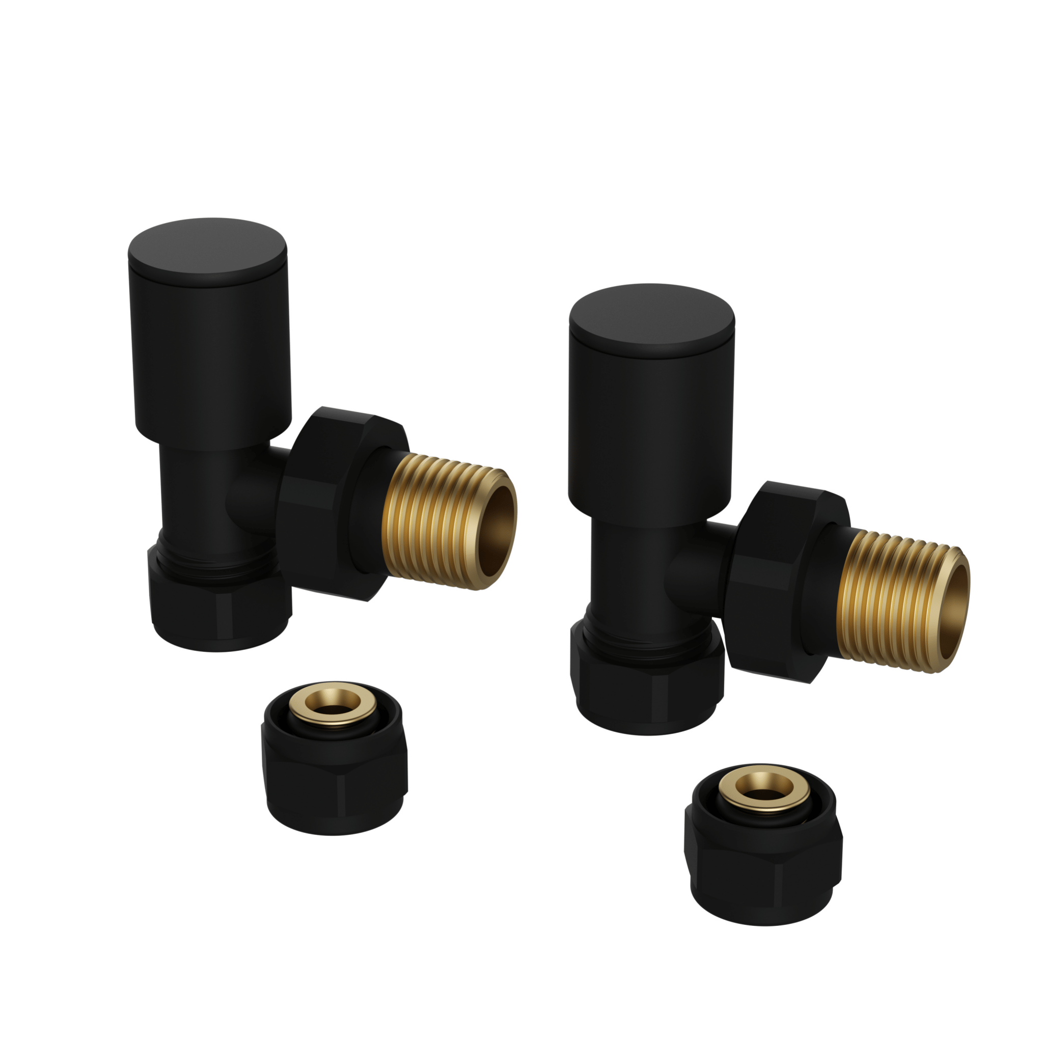 Kit Valvola e Detentore 16x2 mm Feridras Nero Opaco - Dabicasa