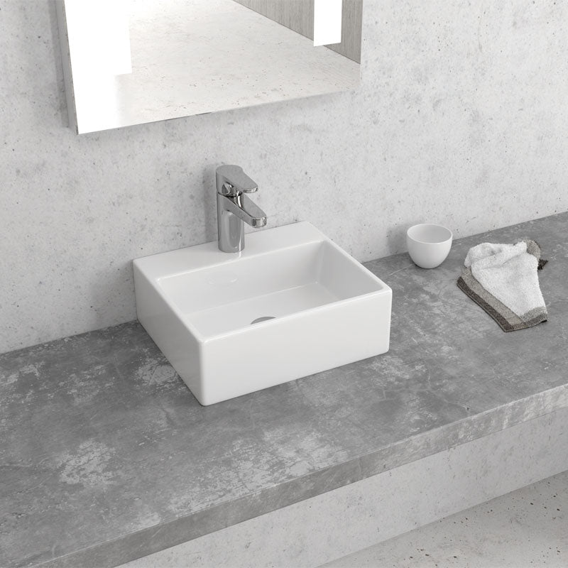 Lavabo D'Appoggio 33x29 Cm Karag Bianco Lucido - Dabicasa