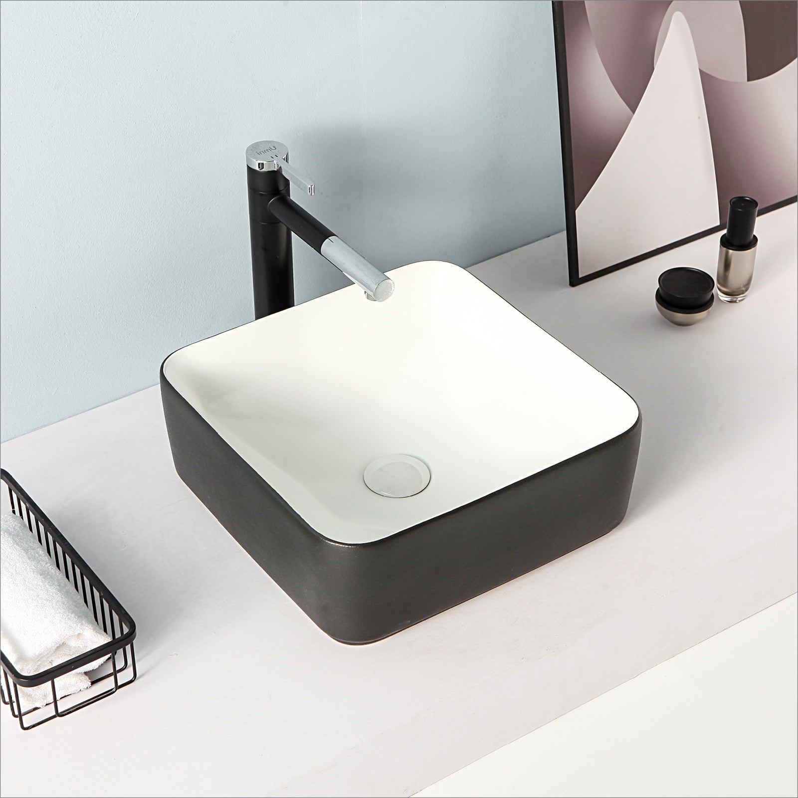 Lababo Rules Lavabo D'Appoggio 38x38 Cm Rubicer