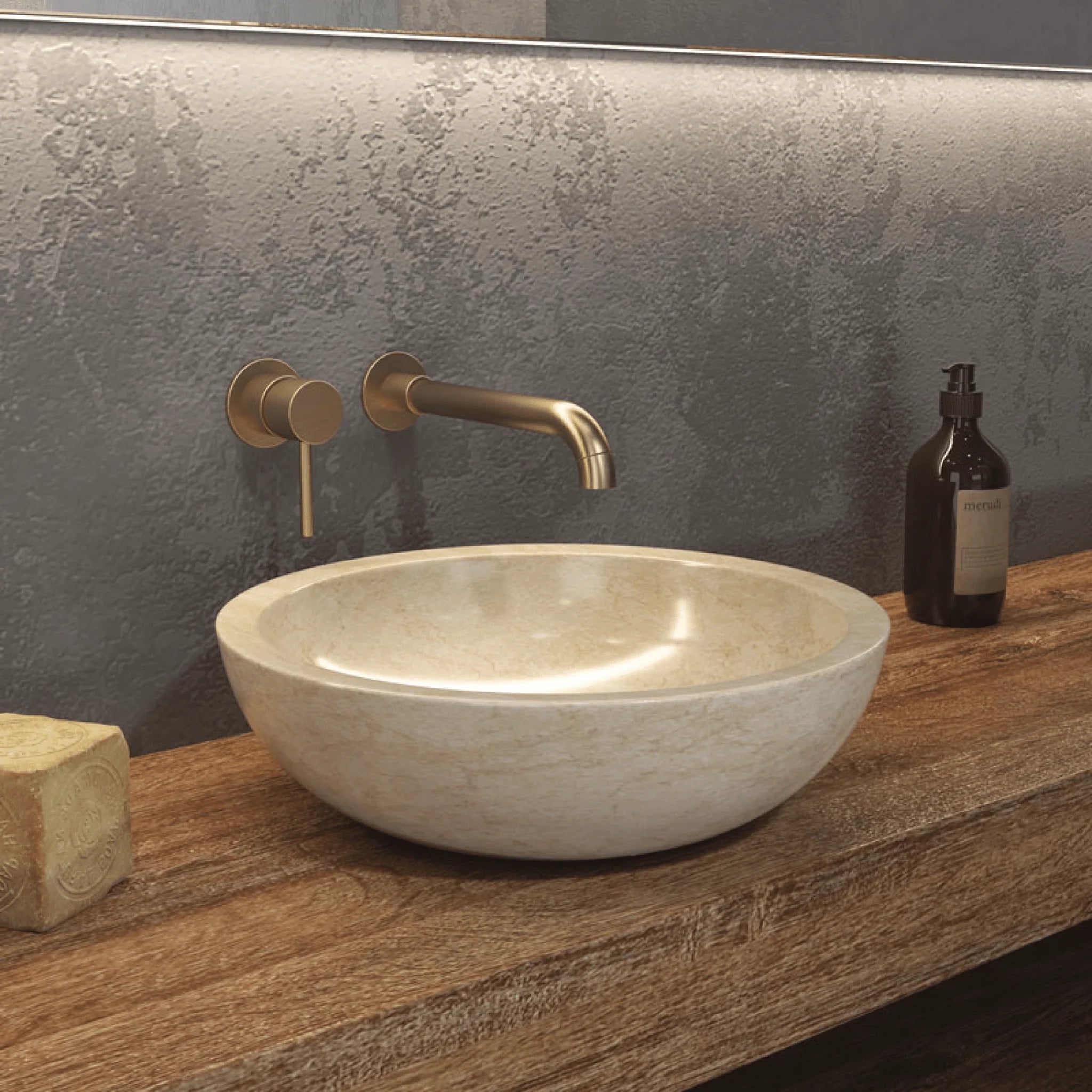 Lavabo D'Appoggio 40 Cm Karag "Elena" Cream - Dabicasa