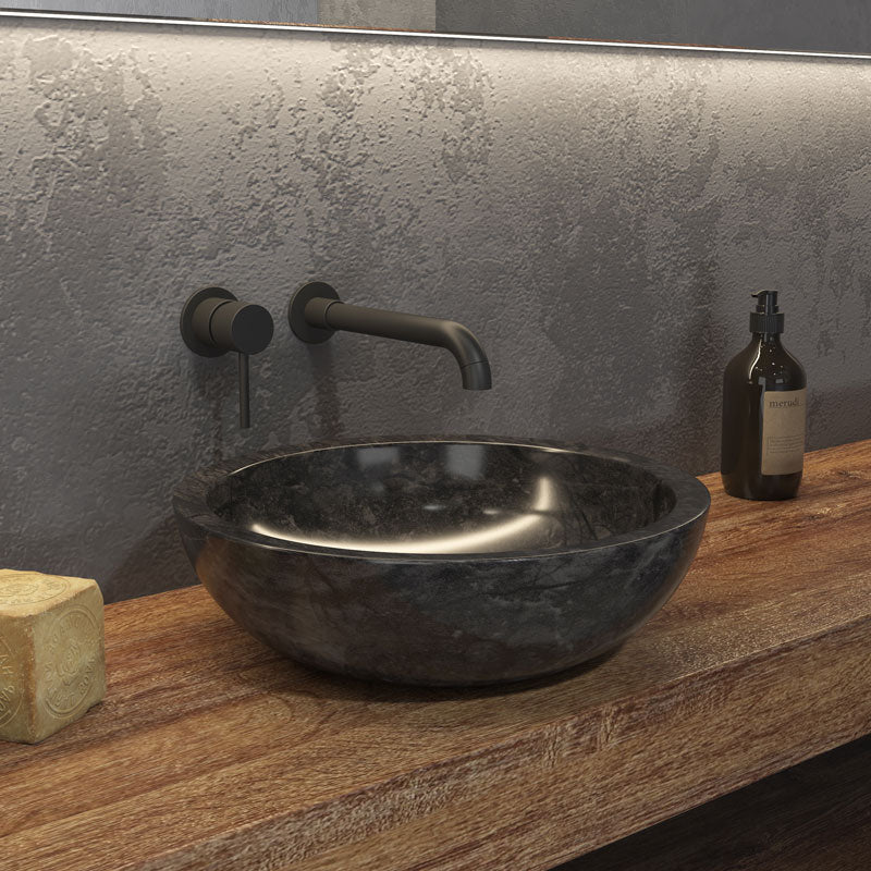 Lavabo D'Appoggio 40 Cm Karag "Elena" Nero - Dabicasa