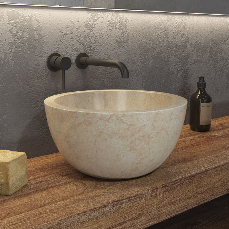 Lavabo D'Appoggio 40 Cm Karag "Leyla" Cream - Dabicasa