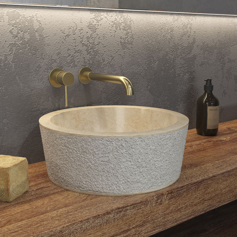 Lavabo D'Appoggio 40 Cm Karag "Timur" Cream - Dabicasa