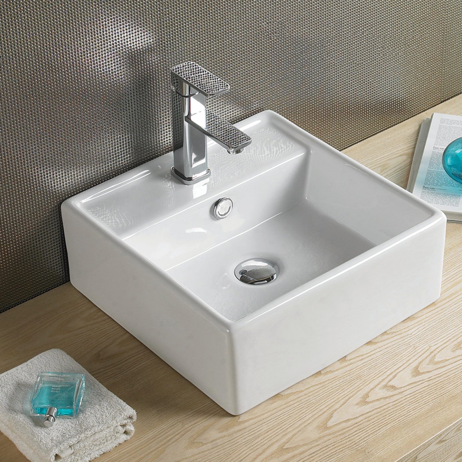 Lababo Rules Lavabo D'Appoggio 46x46 Cm Rubicer