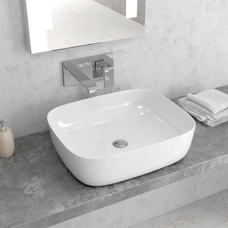 Lavabo D'Appoggio 49,5x39,5 Karag Bianco Lucido - Dabicasa