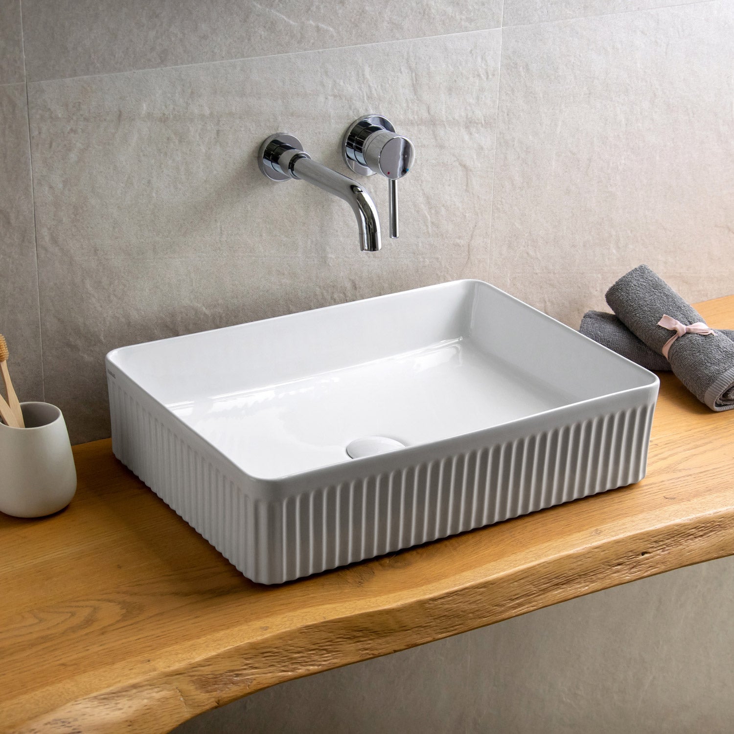 Lavabo D'Appoggio 50x36 Cm Karag Bianco Lucido - Dabicasa