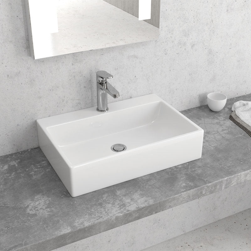 Lavabo D'Appoggio 51,5x36 Cm Karag Bianco Lucido - Dabicasa
