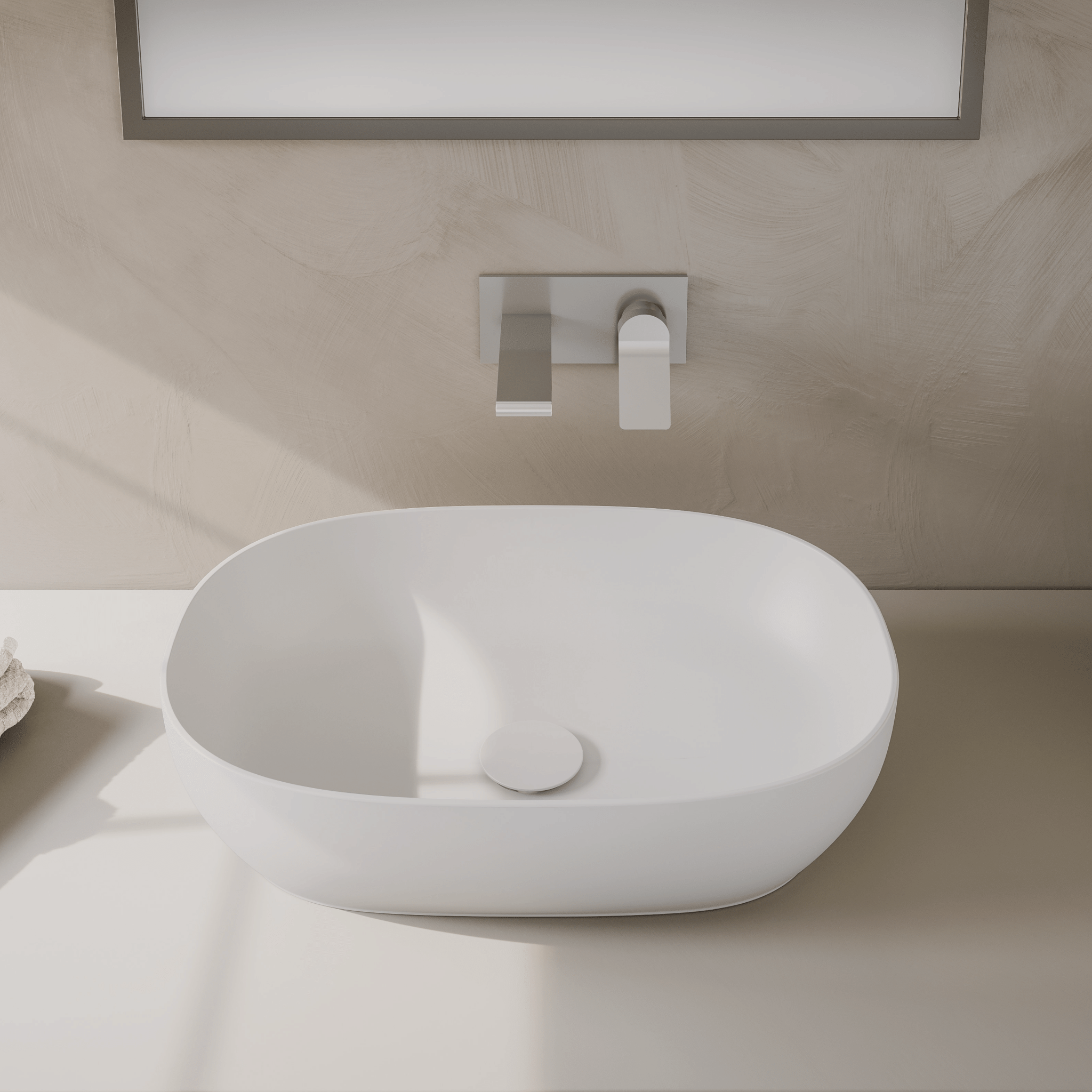 Lavabo D'Appoggio 58x40 Cm Vitra "Outline Catino" Bianco Opaco - Dabicasa