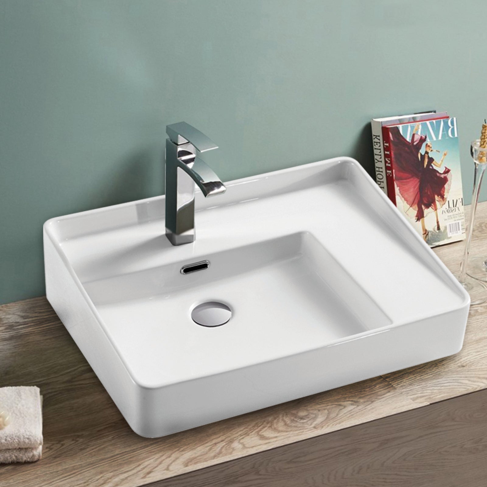 Lavabo D'Appoggio 59,5x45,5 Cm Rubicer "Break The Rules" Bianco Opaco - Dabicasa