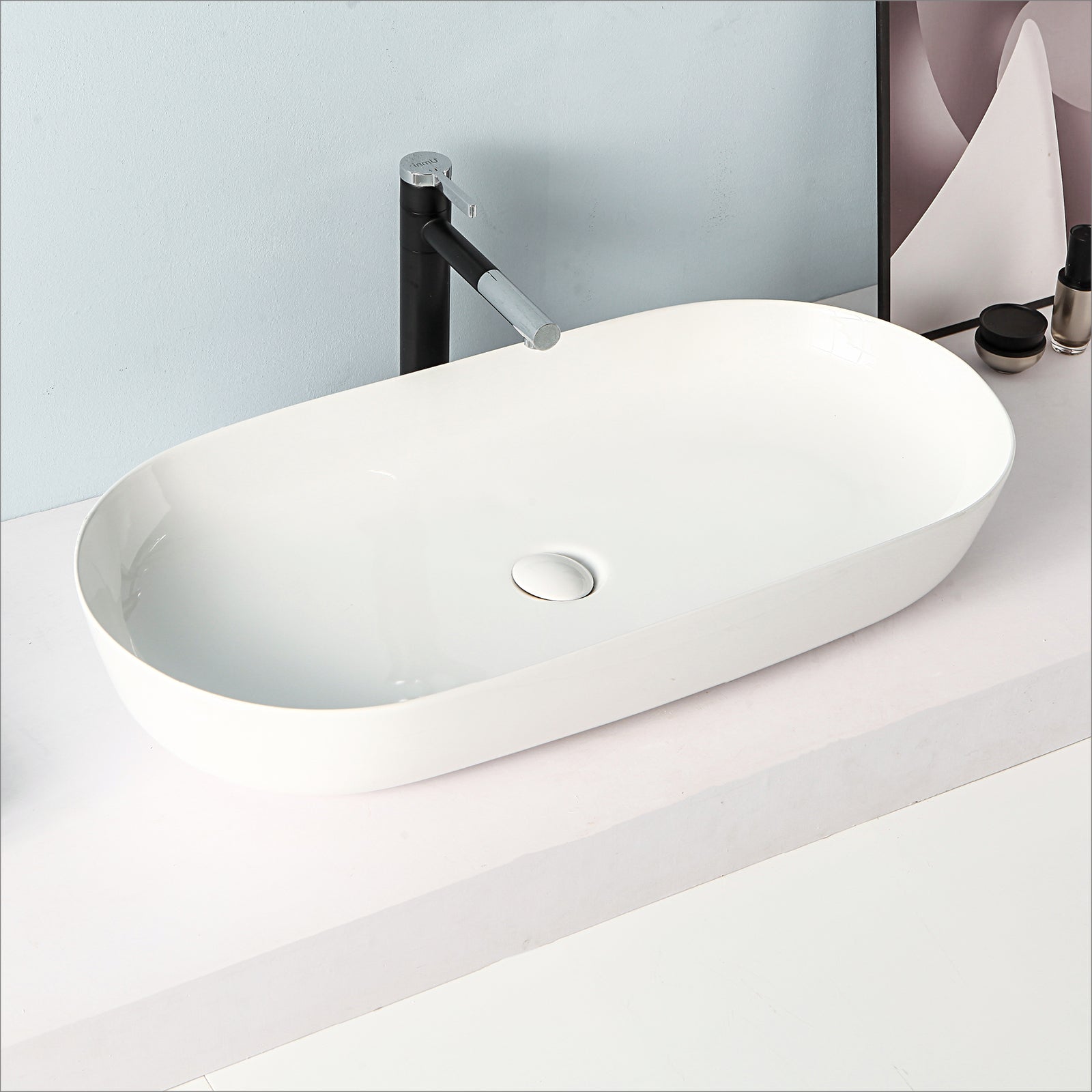 Lavabo D'Appoggio 82x41,5 Cm Rubicer "Break The Rules" Bianco Lucido - Dabicasa