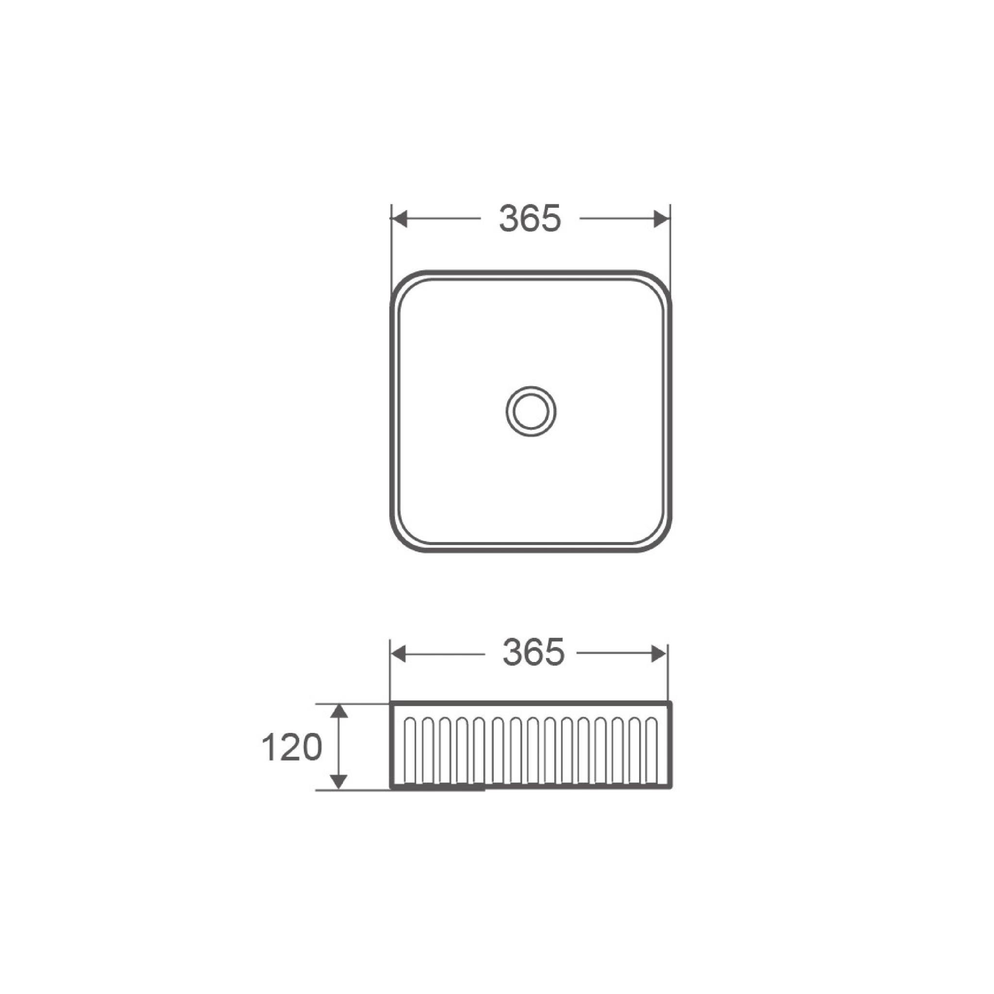 Lavabo D'Appoggio Da 36,5x36,5 Cm Finitura Bianco Lucido - Dabicasa