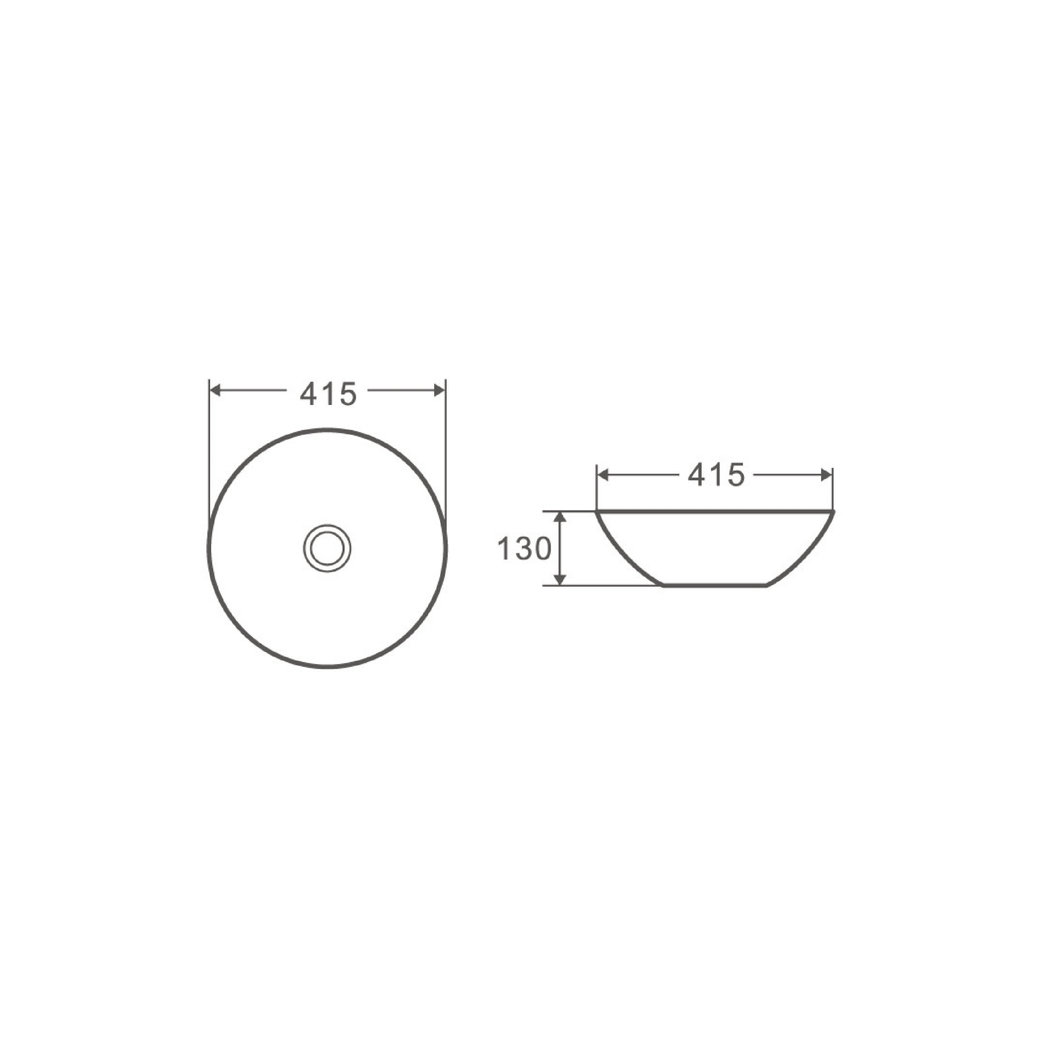 Lavabo D'Appoggio Da 41,5x41,5 Cm Finitura Bianco Lucido - Dabicasa