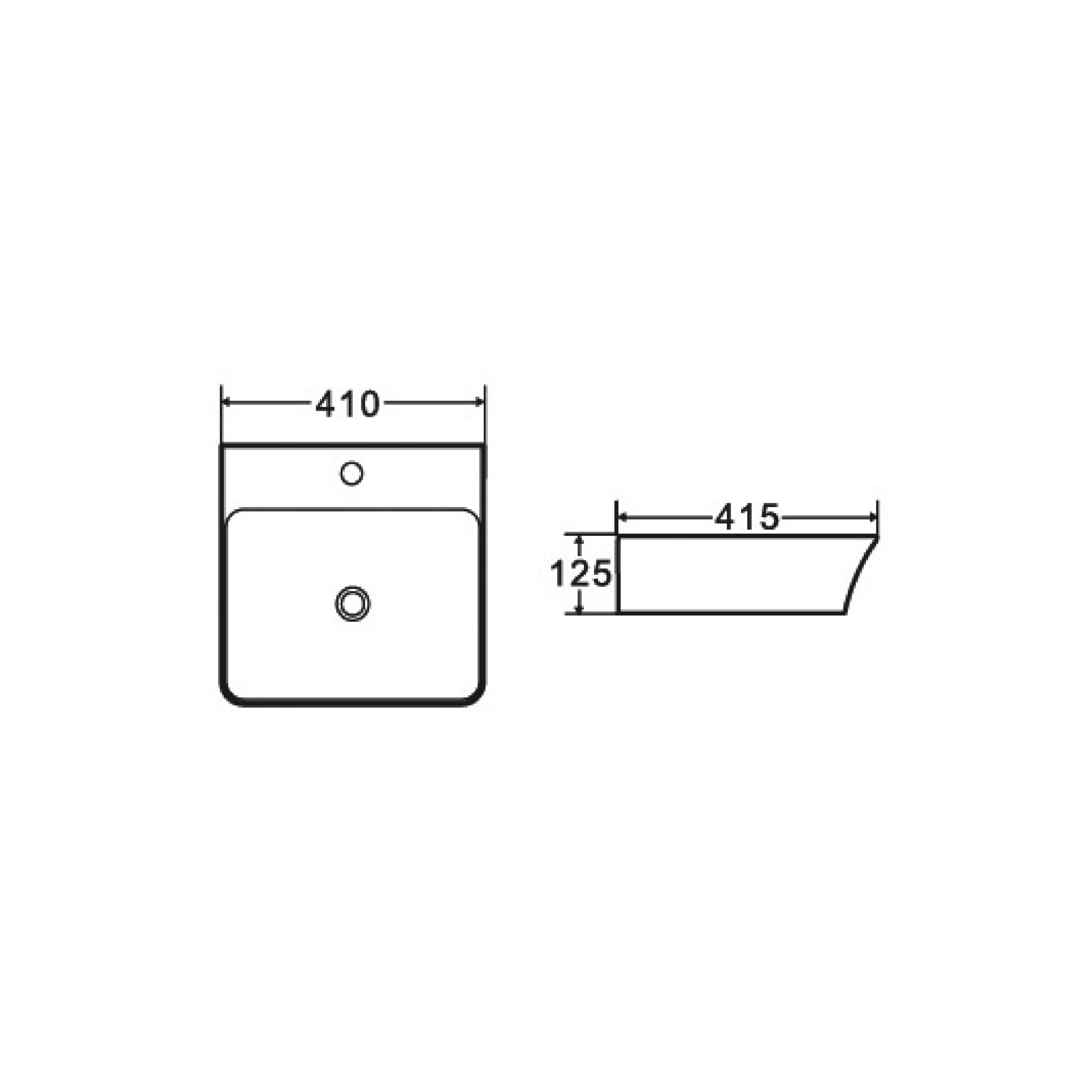 Lavabo D'Appoggio Da 41x41,5 Cm Finitura Bianco Lucido - Dabicasa