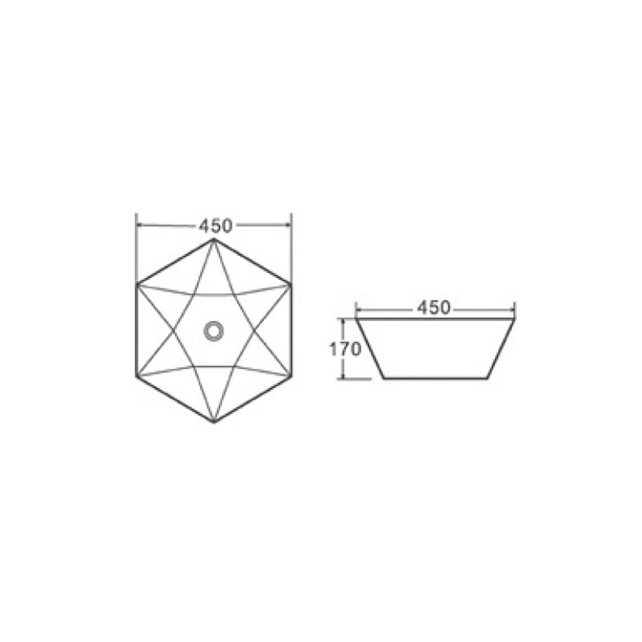 Lavabo D'Appoggio Da 45x45 Cm Finitura Bianco Lucido - Dabicasa