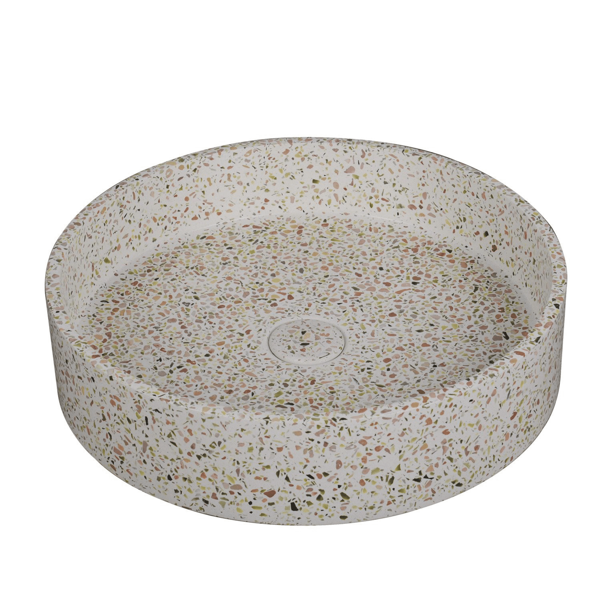 Lavabo D'Appoggio "Elpis" Da Diam.42,5 Cm Finitura Fruitcake C/Piletta Di Scarico Inclusa - Dabicasa