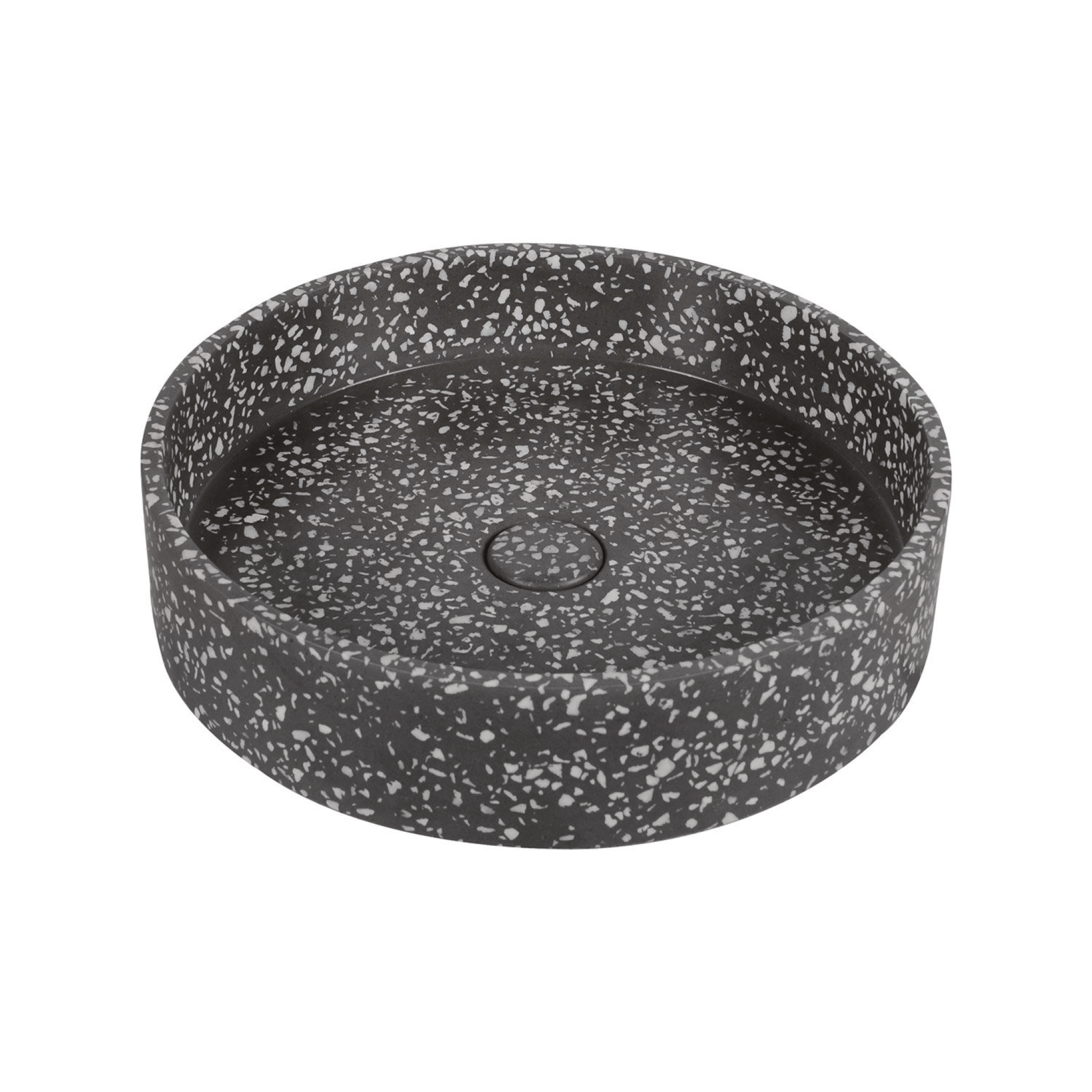Lavabo D'Appoggio "Elpis" Da Diam.42,5 Cm Finitura Volcano C/Piletta Di Scarico Inclusa - Dabicasa