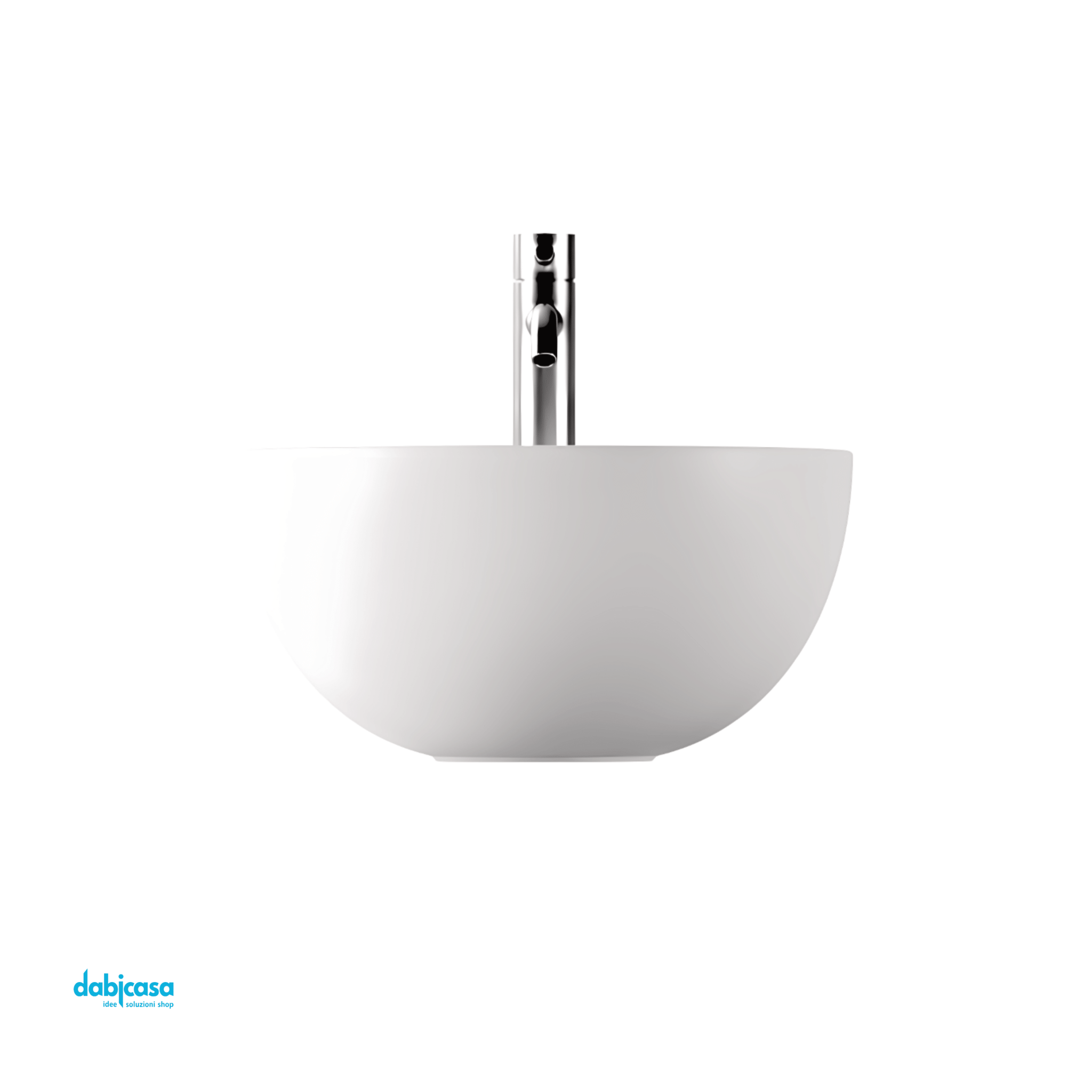 Lavabo D'Appoggio In Ceramica Finitura Bianco Opaco Da Diam.40 cm - Dabicasa