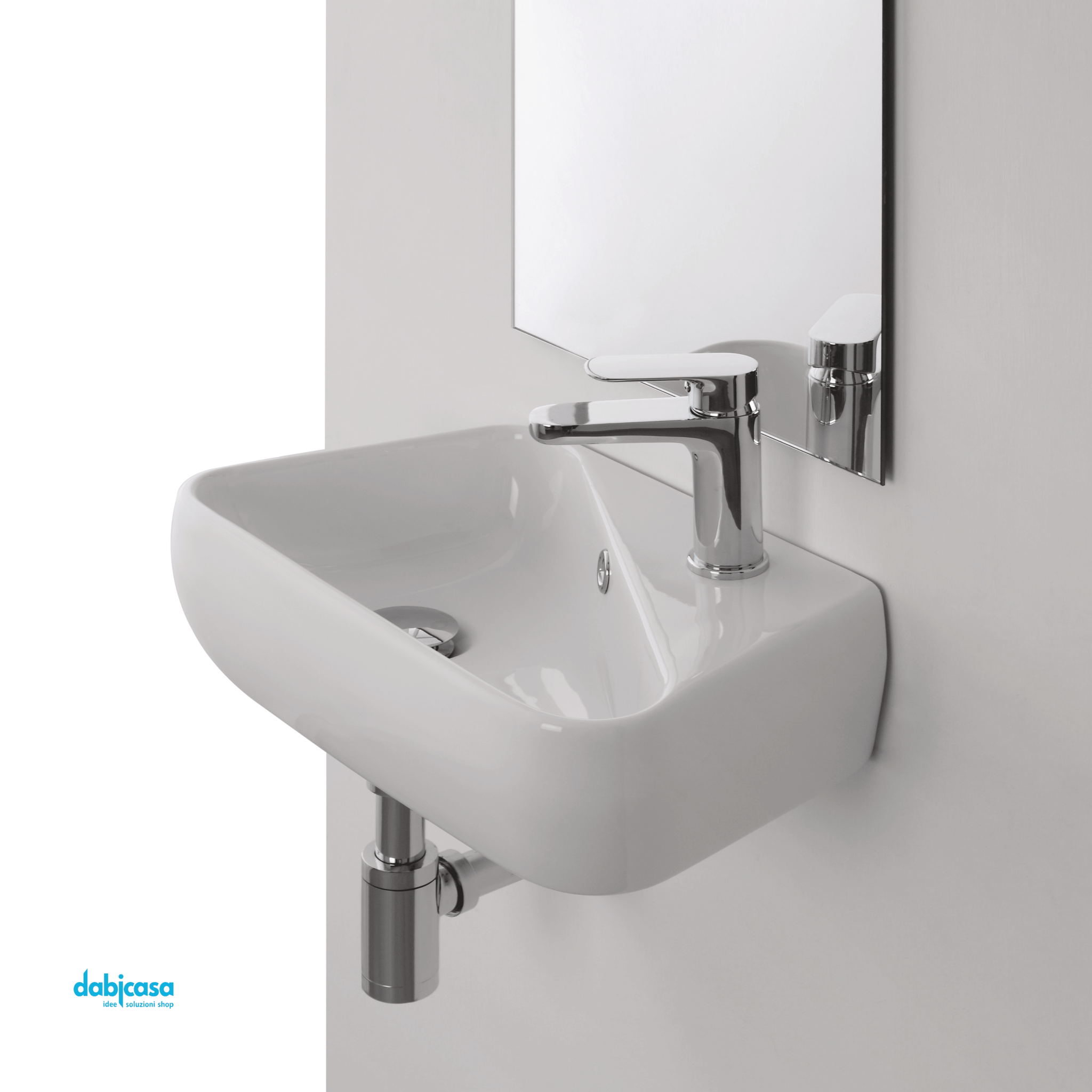 Lavabo D'Appoggio O Sospeso Da 35x27,5 Bianco Lucido - Dabicasa