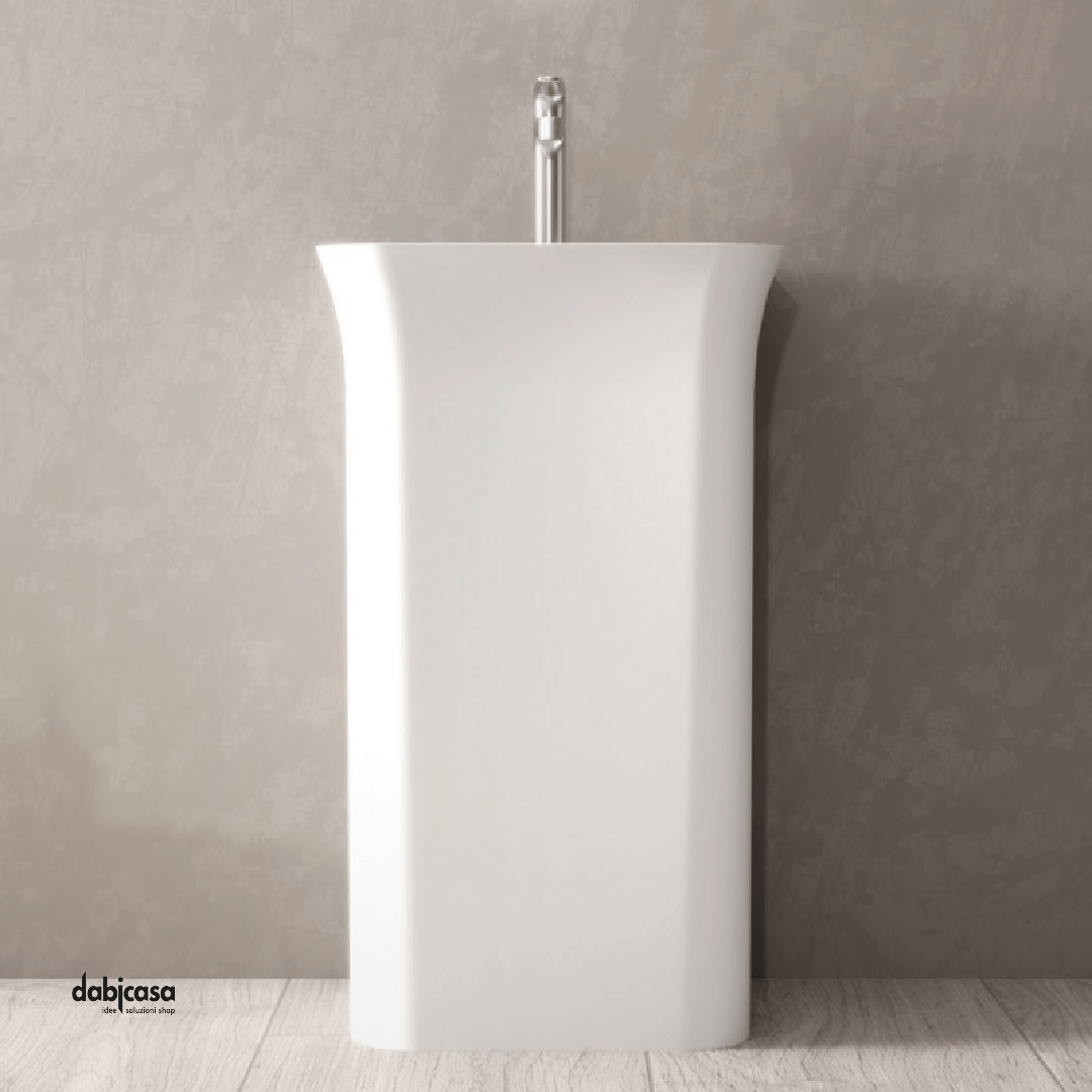 Lavabo Freestanding "Baker" In ArtStone Finitura Bianco Opaco - Dabicasa