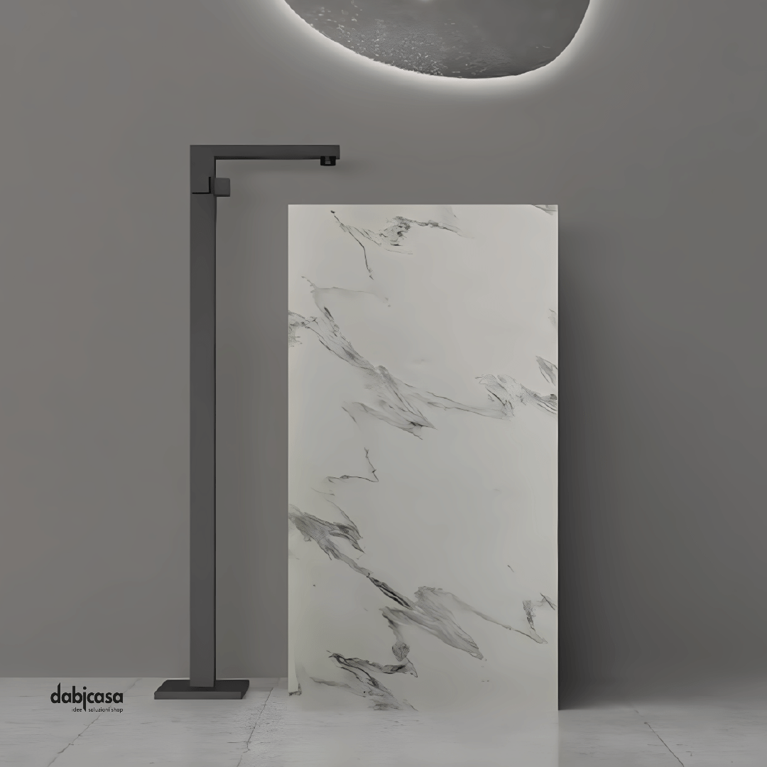 Lavabo Freestanding In ArtStone Finitura Bianco Venato - Dabicasa