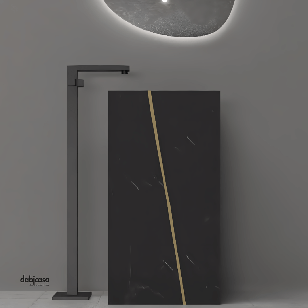 Lavabo Freestanding In ArtStone Finitura Nero/Nocciola Venato - Dabicasa