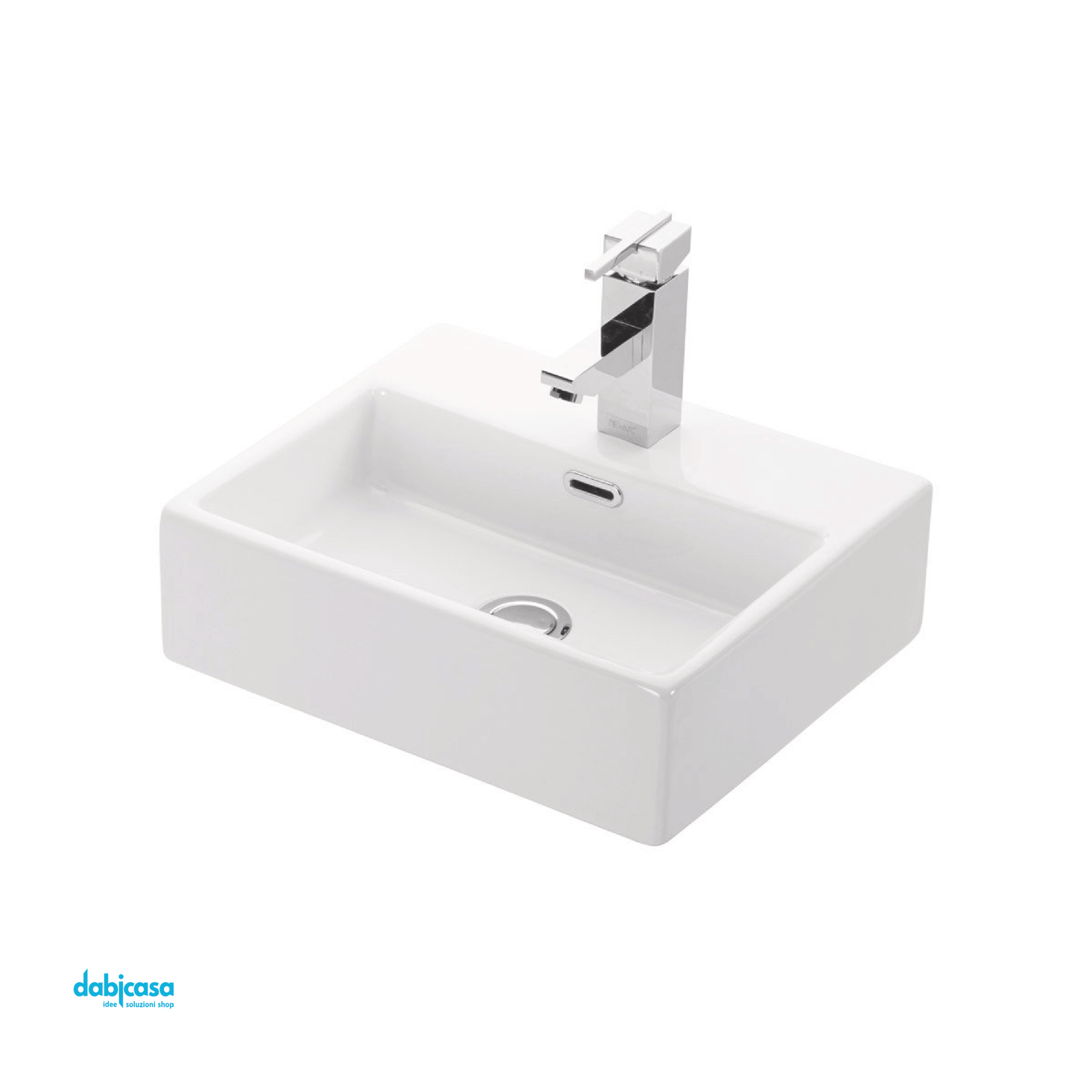 Lavabo Sospeso "Daphne" Da 43x36 Cm Finitura Bianco Lucido - Dabicasa