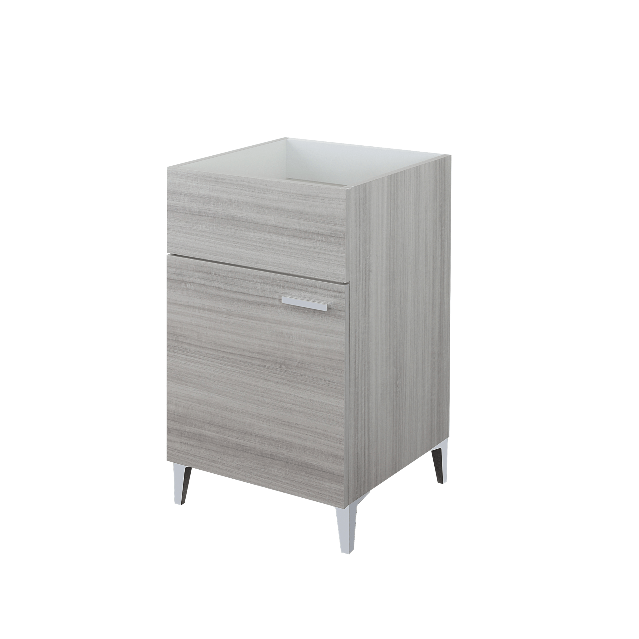 Lavatoio a Terra 50x50 Un'Anta Con Vasca Feridras "Lavanderia" Grigio - Dabicasa