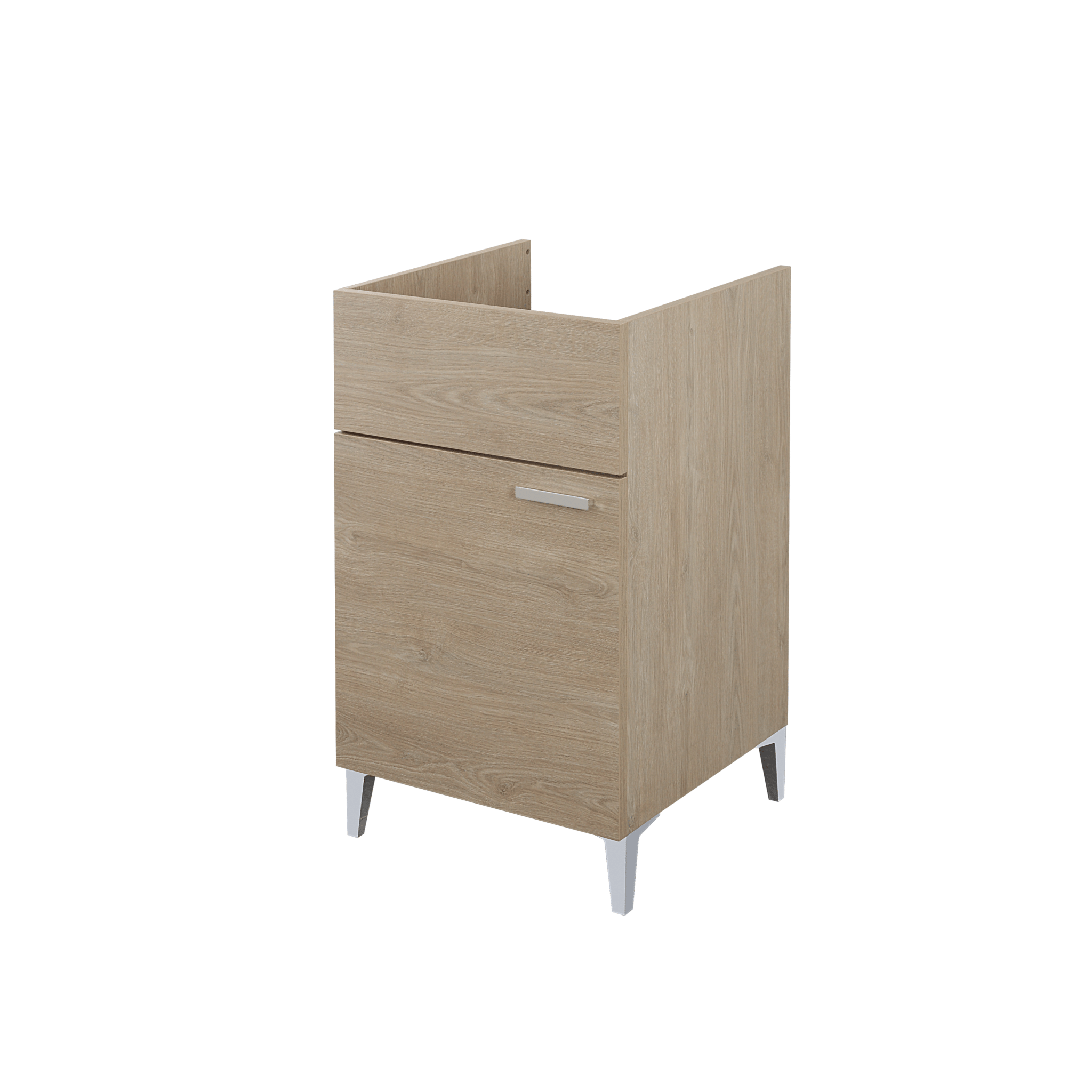 Lavatoio a Terra 50x50 Un'Anta Con Vasca Feridras "Lavanderia" Rovere Dolomite - Dabicasa
