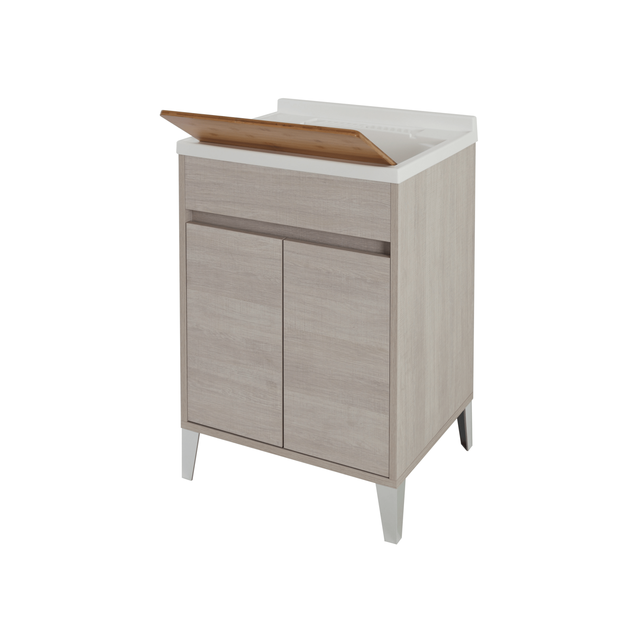 Lavatoio a Terra 60x50 Due Ante Feridras "Mondo 2.0" Rovere Chiaro - Dabicasa