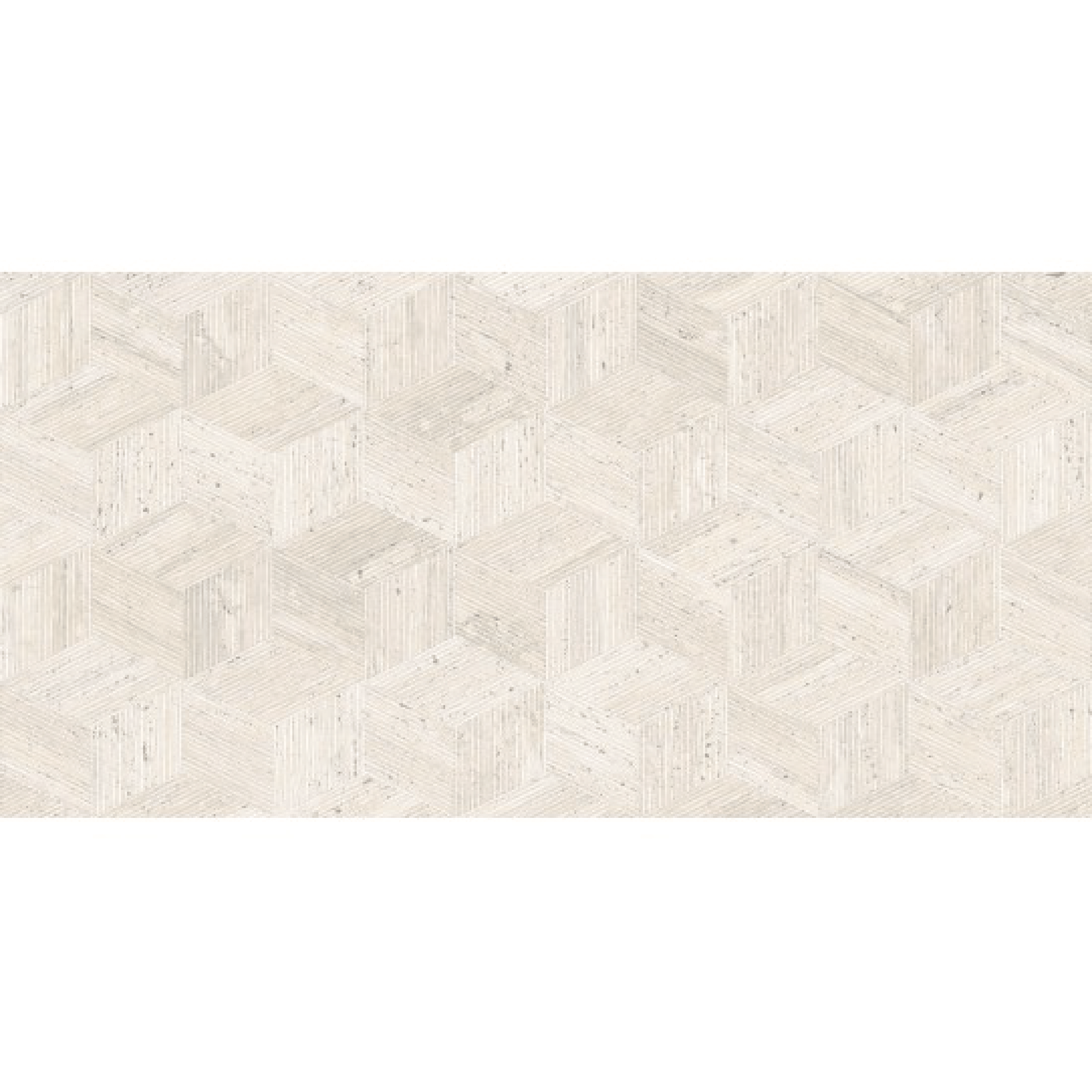 Abk Group Industrie Ceramiche Rettificato 60x120 Cm "Sensi Roma" Cube Ivory 3D Tech