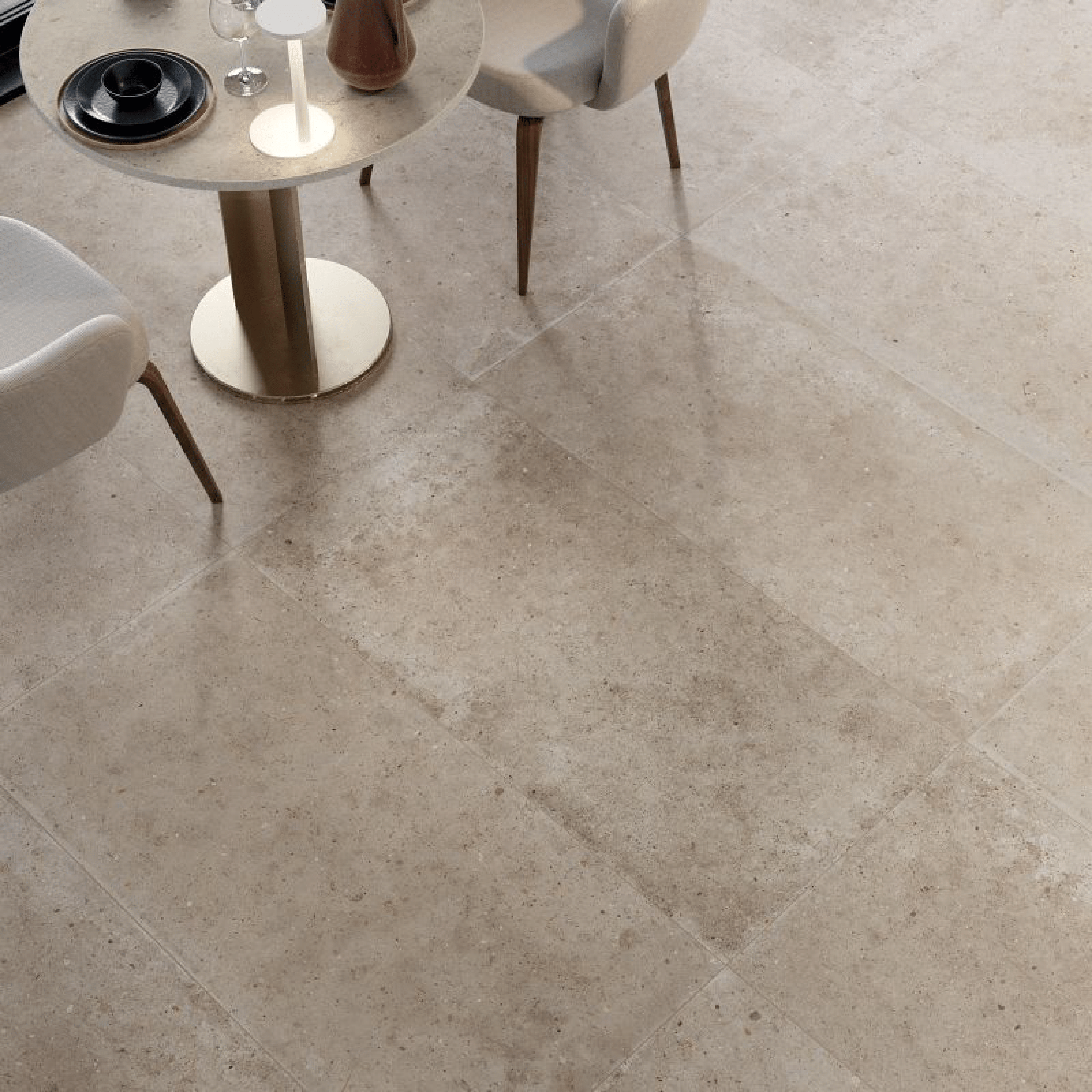 Abk Group Industrie Ceramiche Rettificato 60x120 Cm "Poetry Stone" Pirenei Ecru