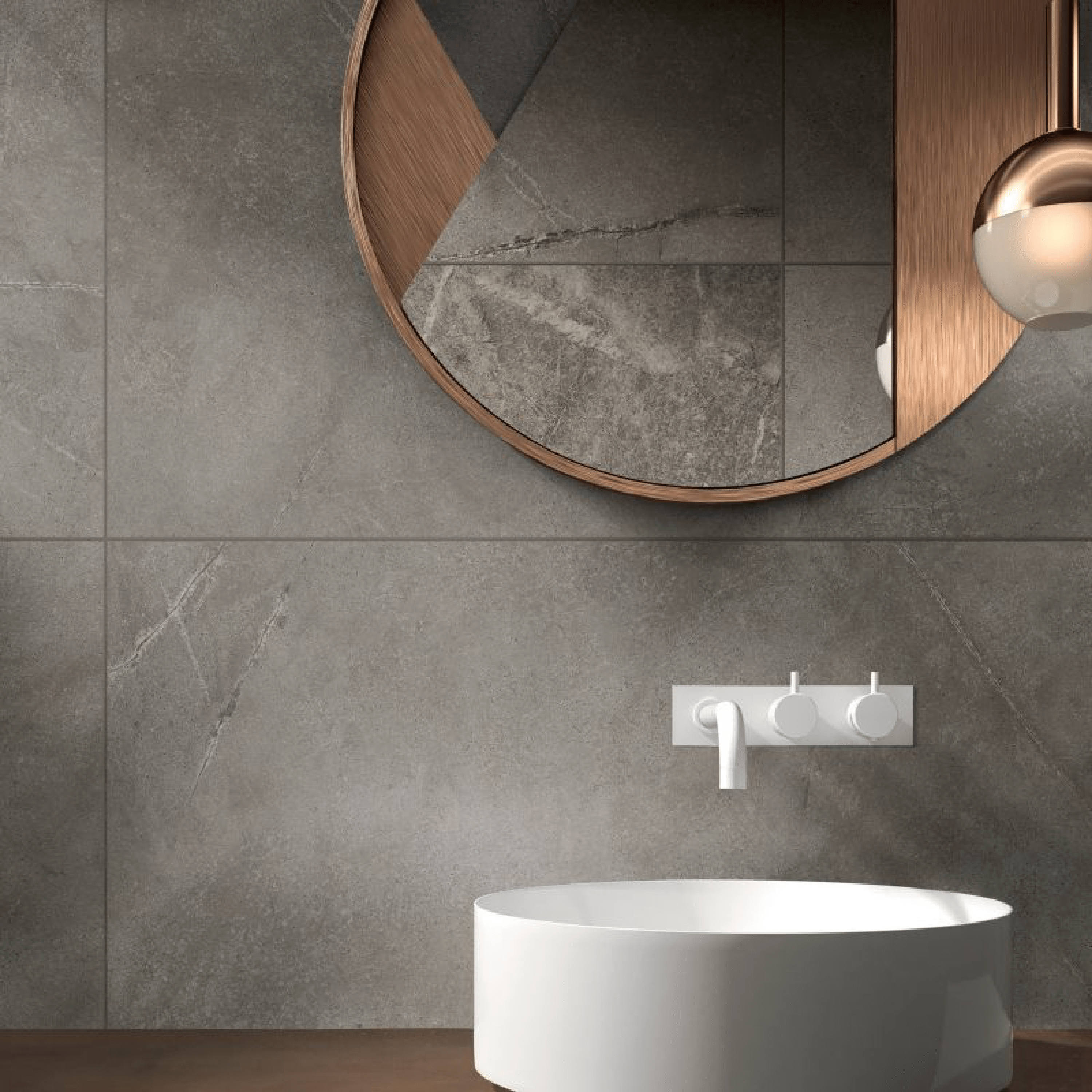 Abk Group Industrie Ceramiche Rettificato 60x120 Cm "Atlantis" Taupe