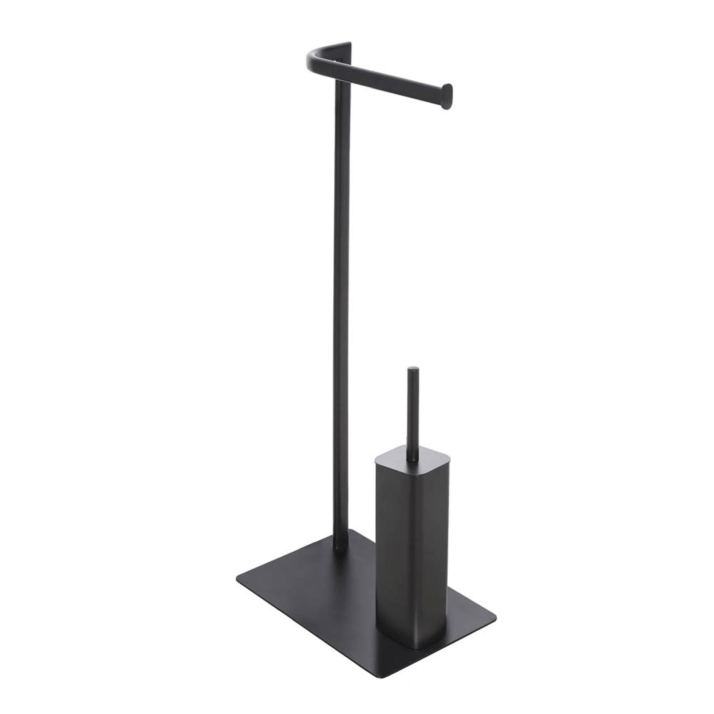 Piantana Portarotolo/Scopino Base In Acciaio Feridras "Fusion" Nero Opaco