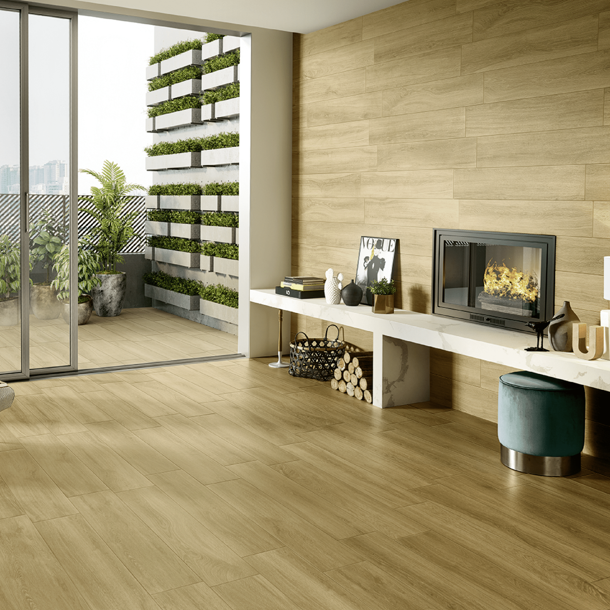 Love Ceramics Tiles Rettificato 20x100 "Timber" Beige - Dabicasa