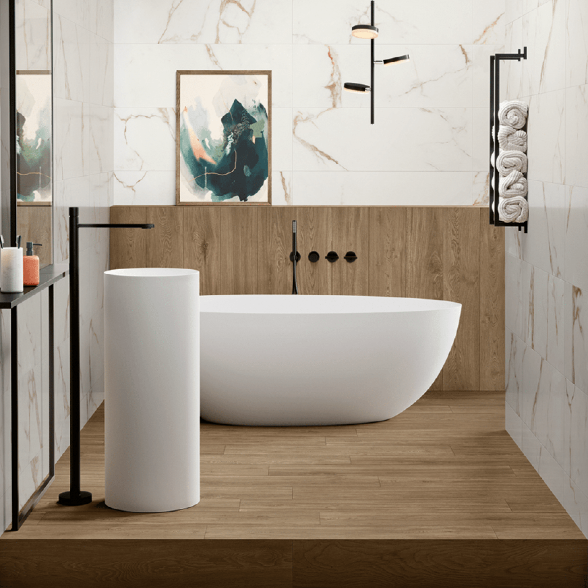 Love Ceramics Tiles Rettificato 20x100 "Woodline" Light Brown - Dabicasa