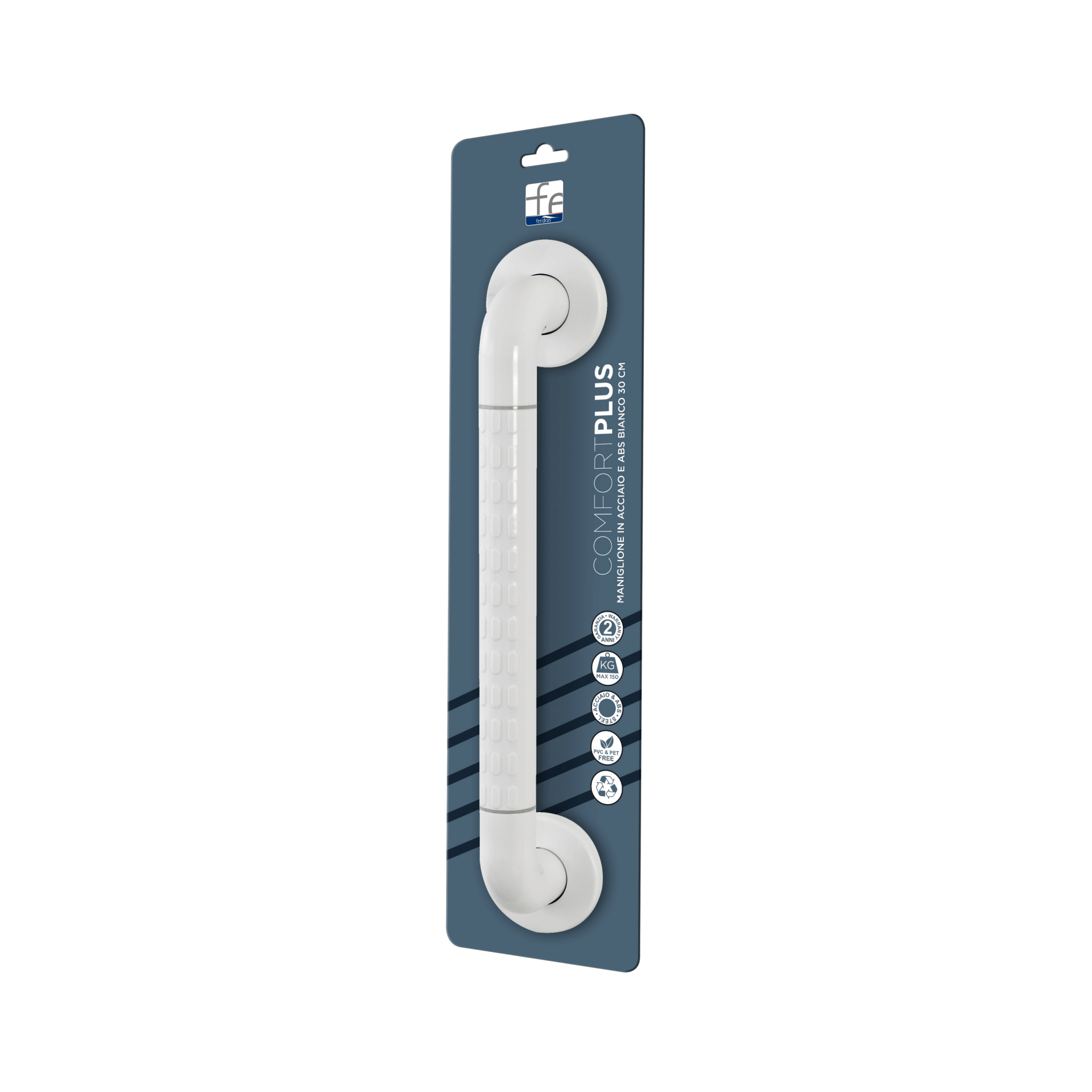 Maniglione Di Sostegno 30 Cm "Comfort Plus" Bianco - Dabicasa