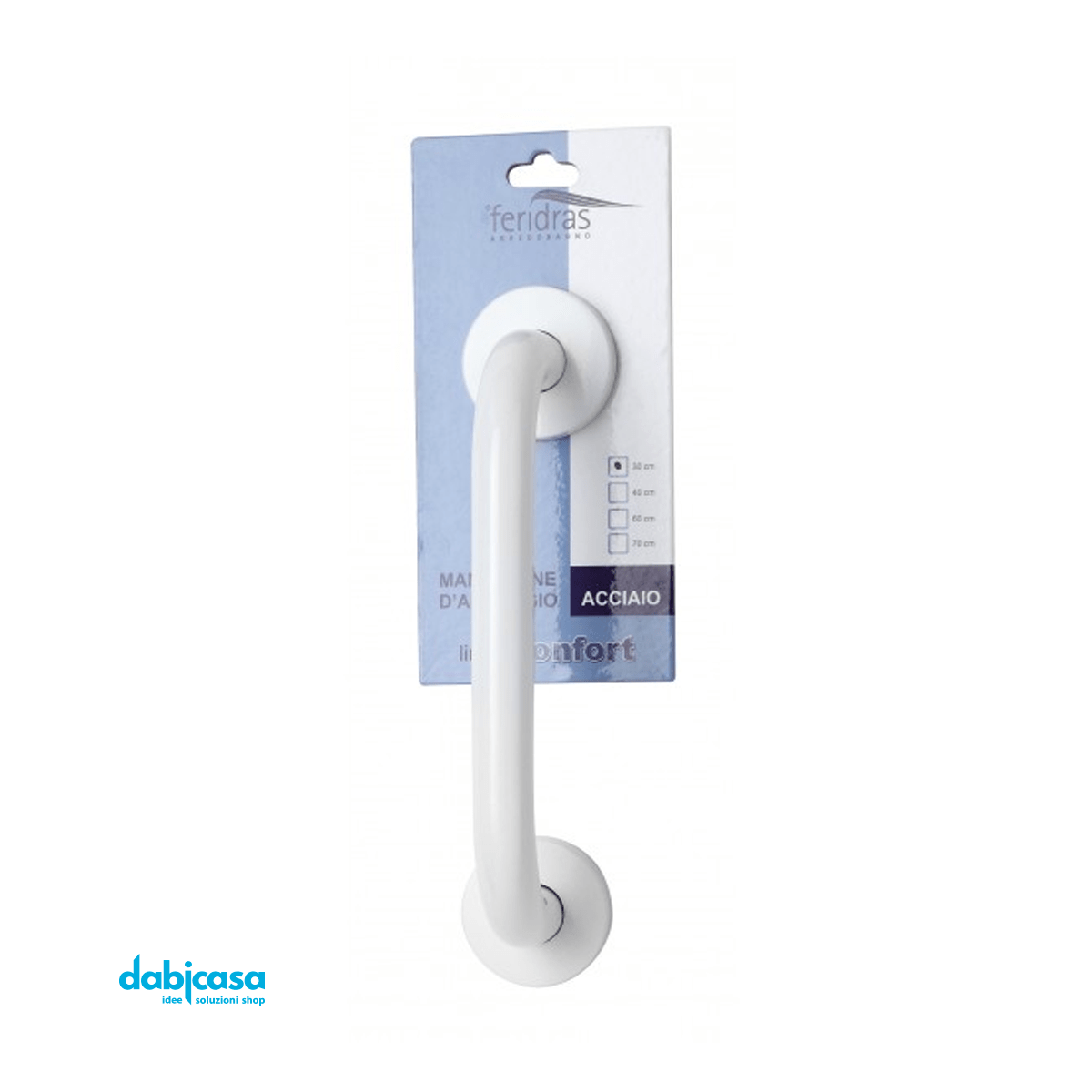 Maniglione "Linea Comfort" in ABS Colore Bianco 40cm - Dabicasa