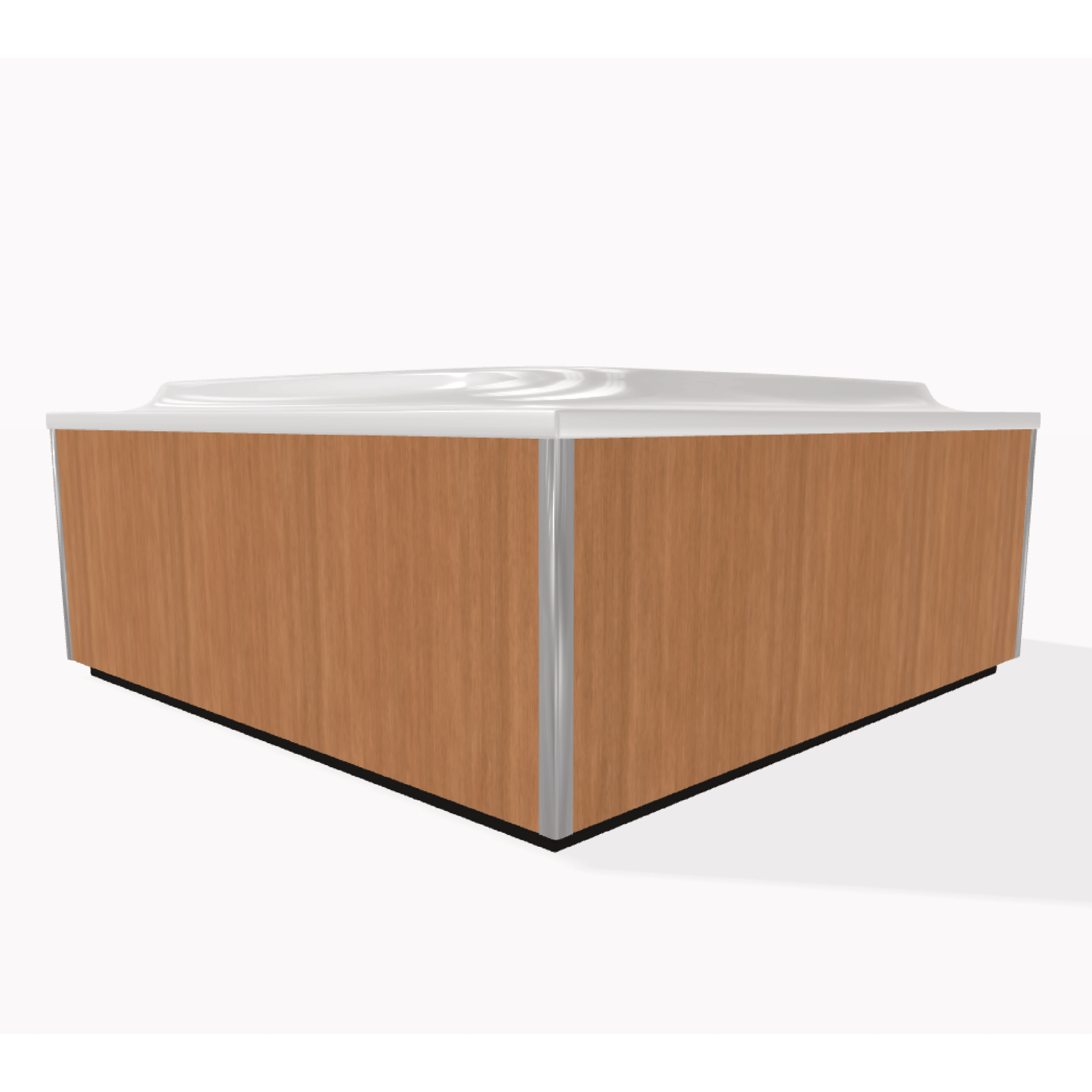 Mini Piscina Idromassaggio Da Esterno 190x190 Jacuzzi "SkyLounge" Porcellana/Wood Teak - Dabicasa