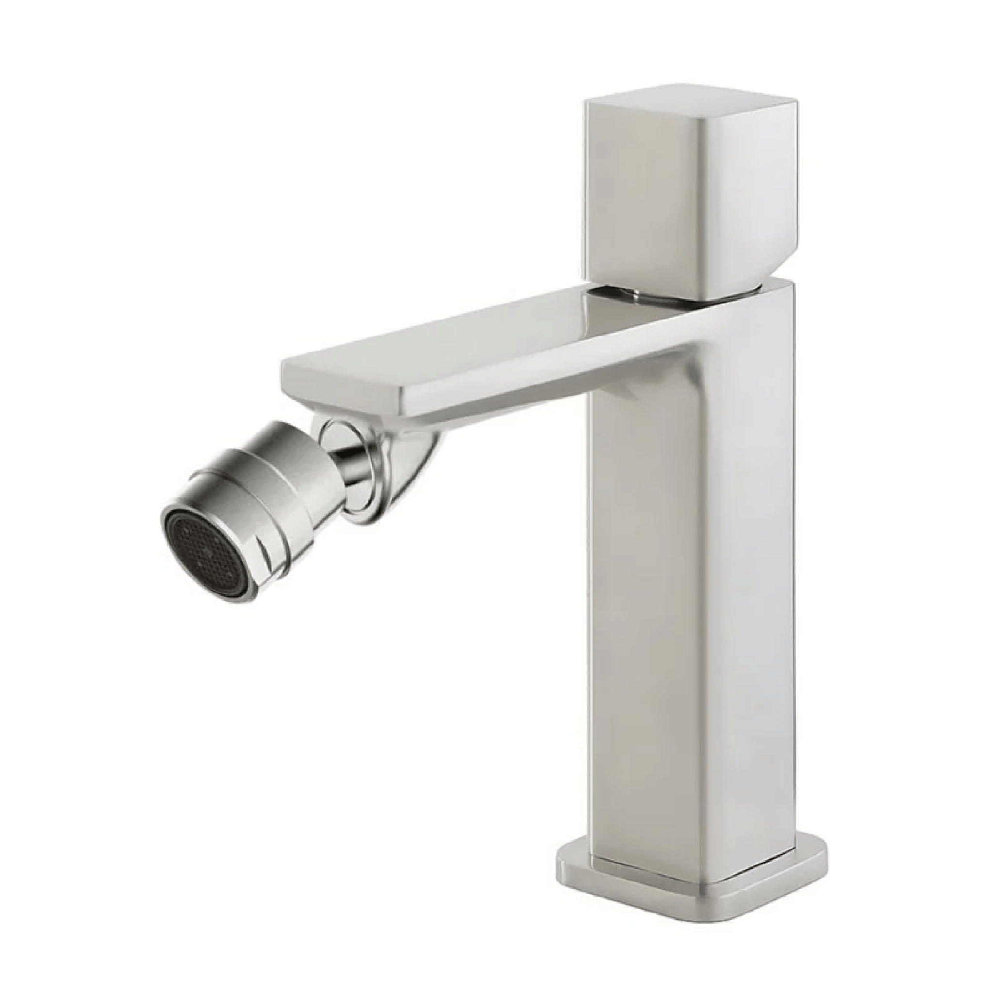 Miscelatore Bidet Completo Di Piletta Click - Clack Feridras "Lotus" Nickel Spazzolato - Dabicasa