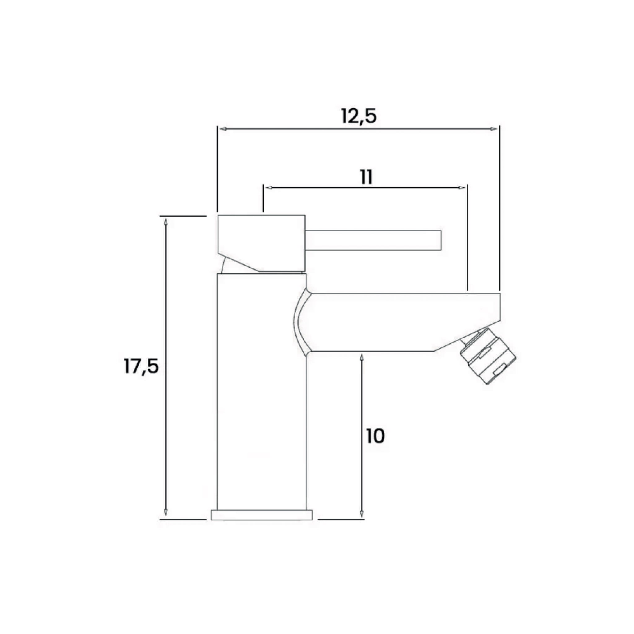 Miscelatore Bidet Completo Di Piletta Click - Clack Feridras "York" Inox Spazzolato - Dabicasa
