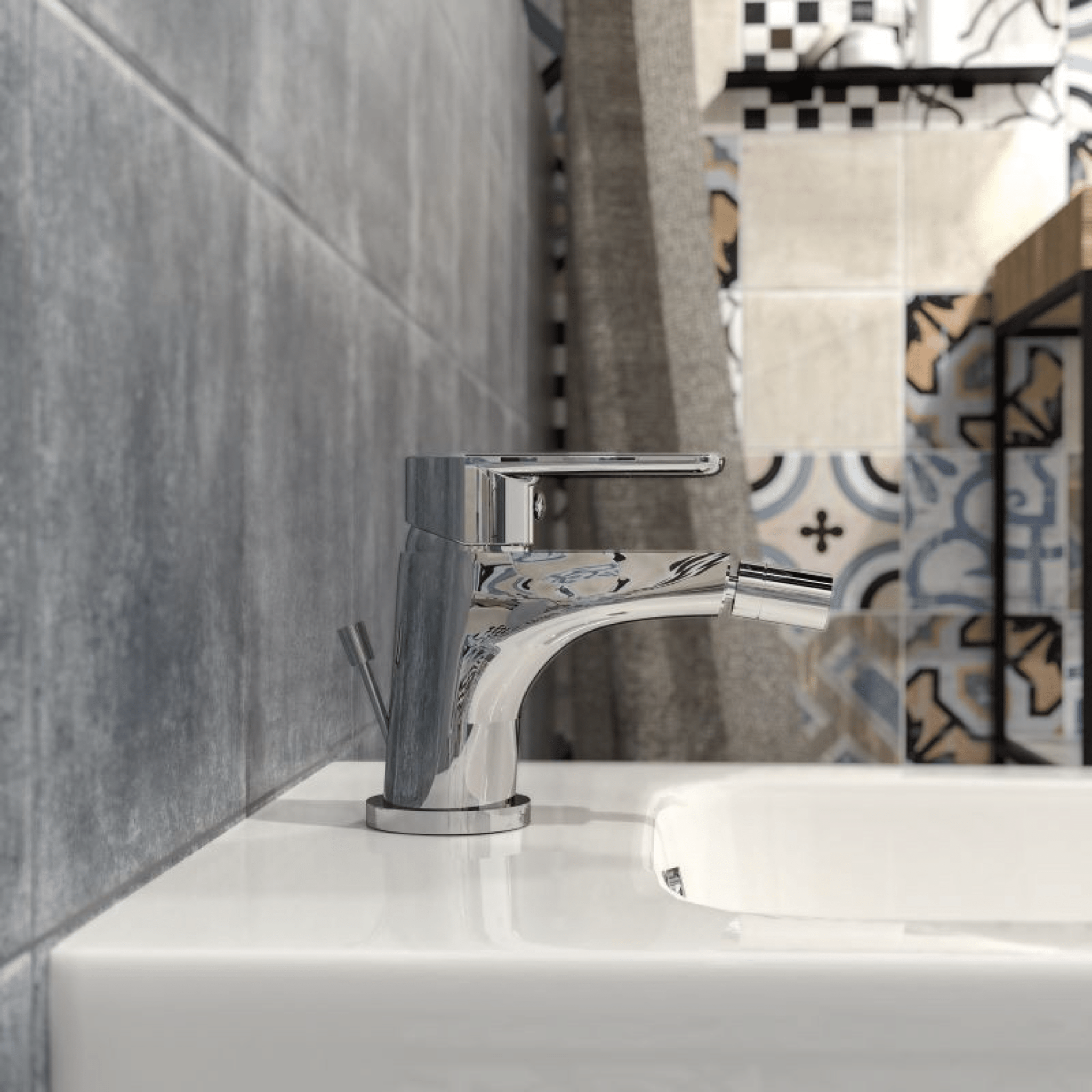 Miscelatore Bidet Con Scarico Ercos "EcoStyle" Cromo Lucido - Dabicasa
