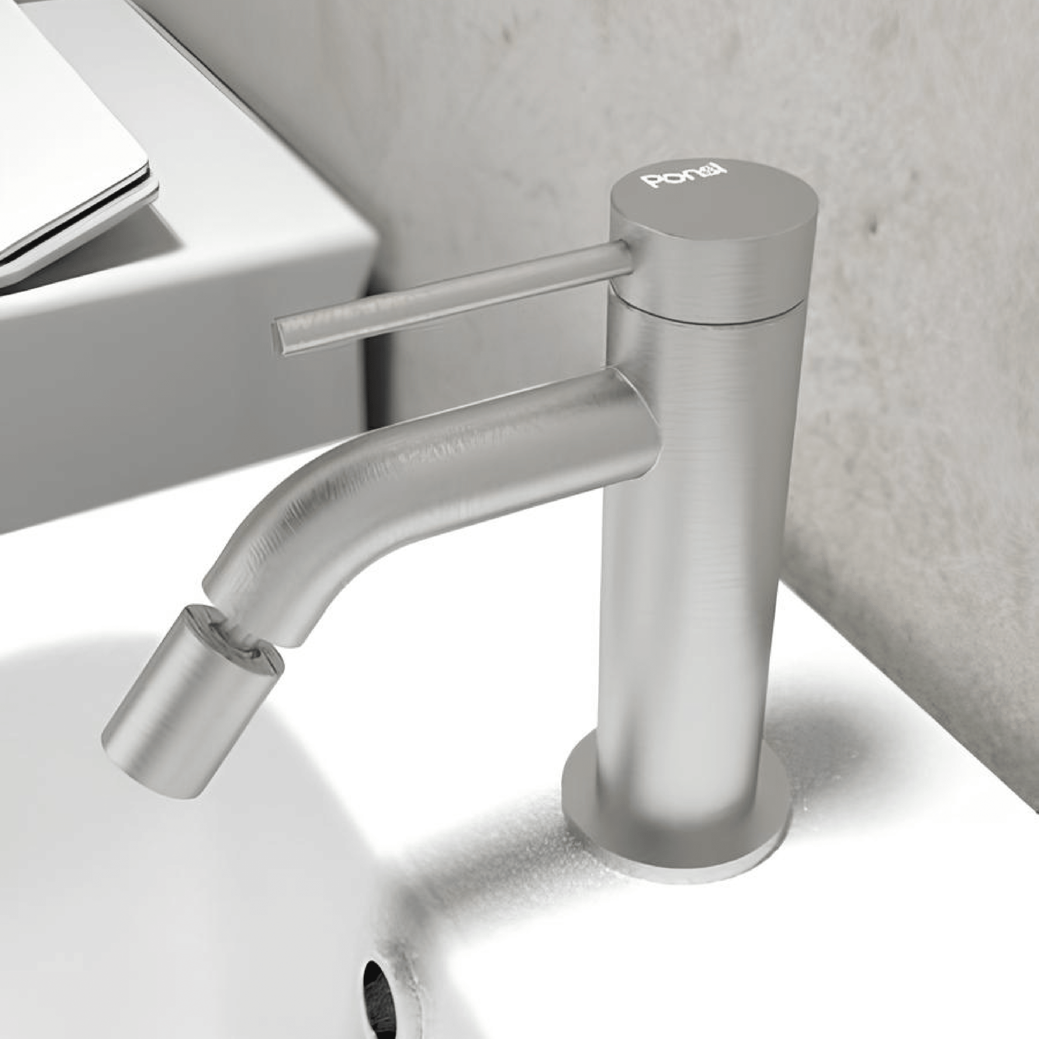 Miscelatore Bidet Senza Scarico Ercos "Stilox" Inox Spazzolato - Dabicasa