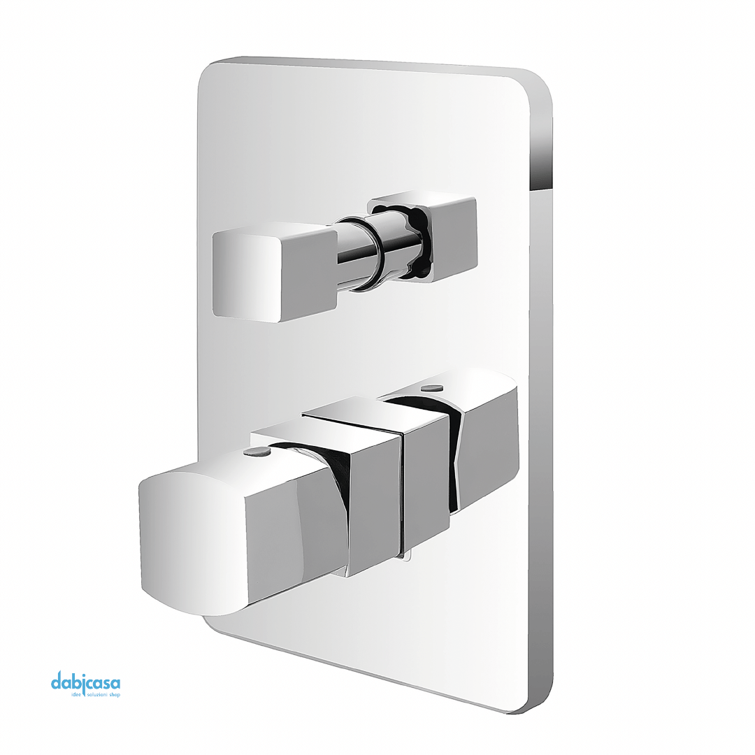 Miscelatore Doccia a Due Vie "Lotus" In Ottone Cromato Finitura Cromo Lucido - Dabicasa