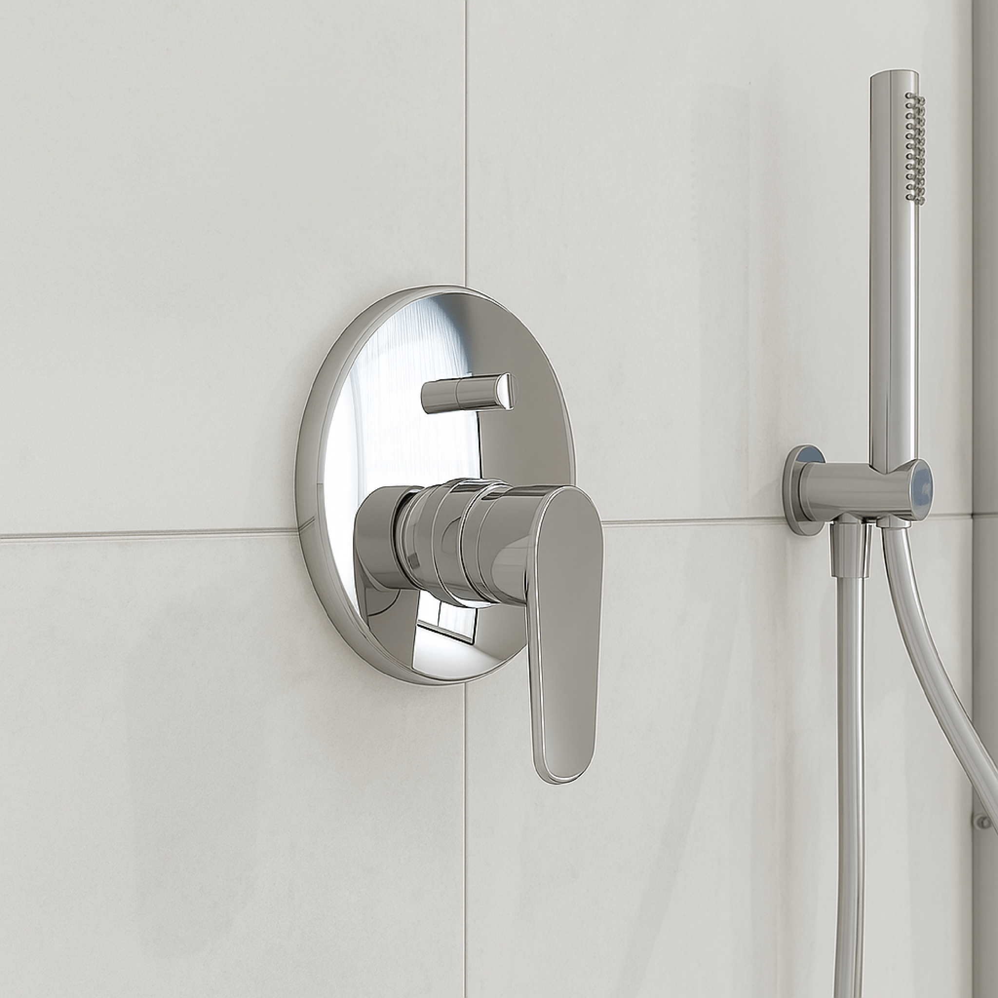 Miscelatore Doccia Ad Incasso Con Deviatore a 2 Vie Ercos "EcoStyle" Cromo Lucido - Dabicasa