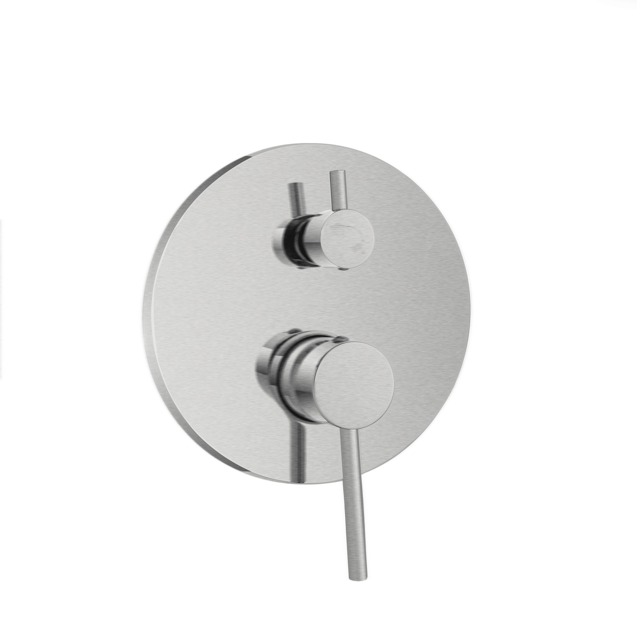 Miscelatore Doccia Ad Incasso Con Deviatore a 2 Vie Feridras "York" Inox Spazzolato - Dabicasa
