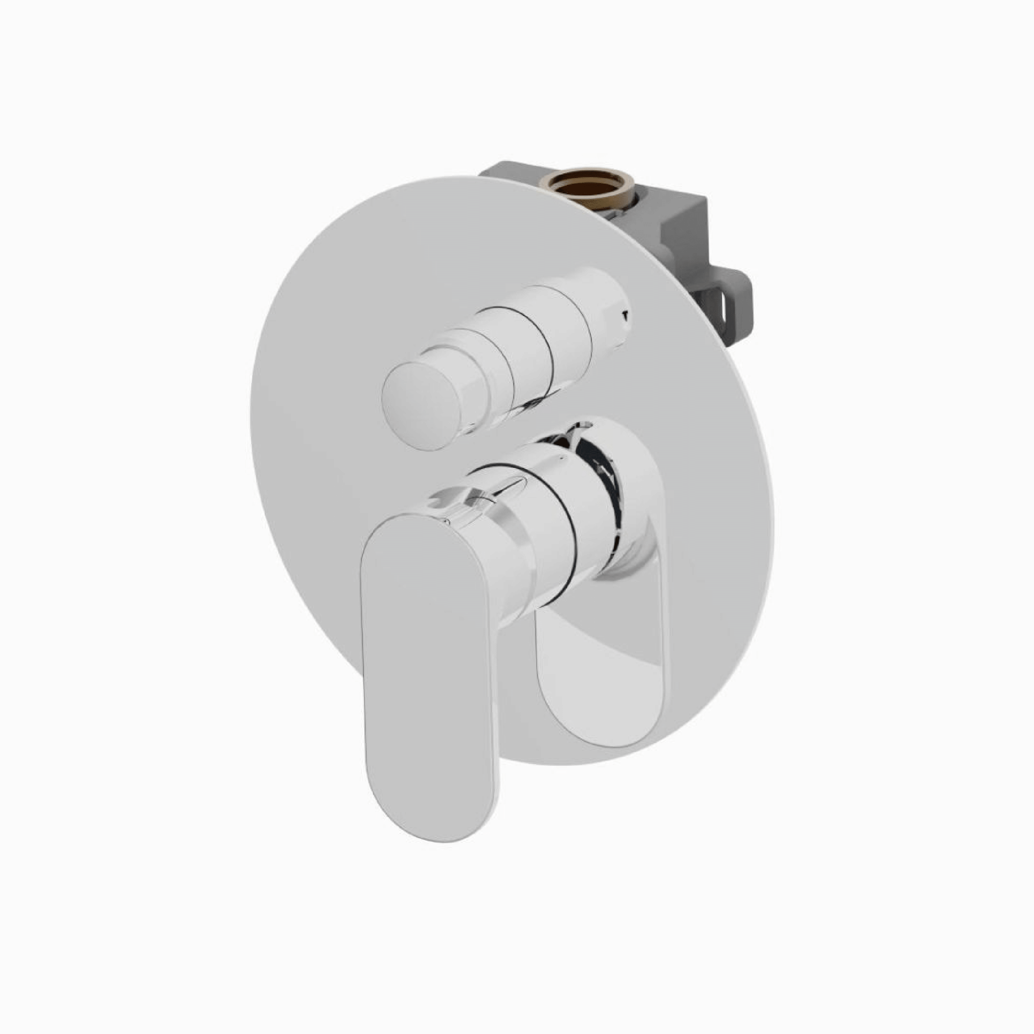 Miscelatore Doccia Ad Incasso Con Deviatore Manuale a 2 Vie Gattoni Rubinetteria "H2OMIX 7000" Cromo Lucido - Dabicasa