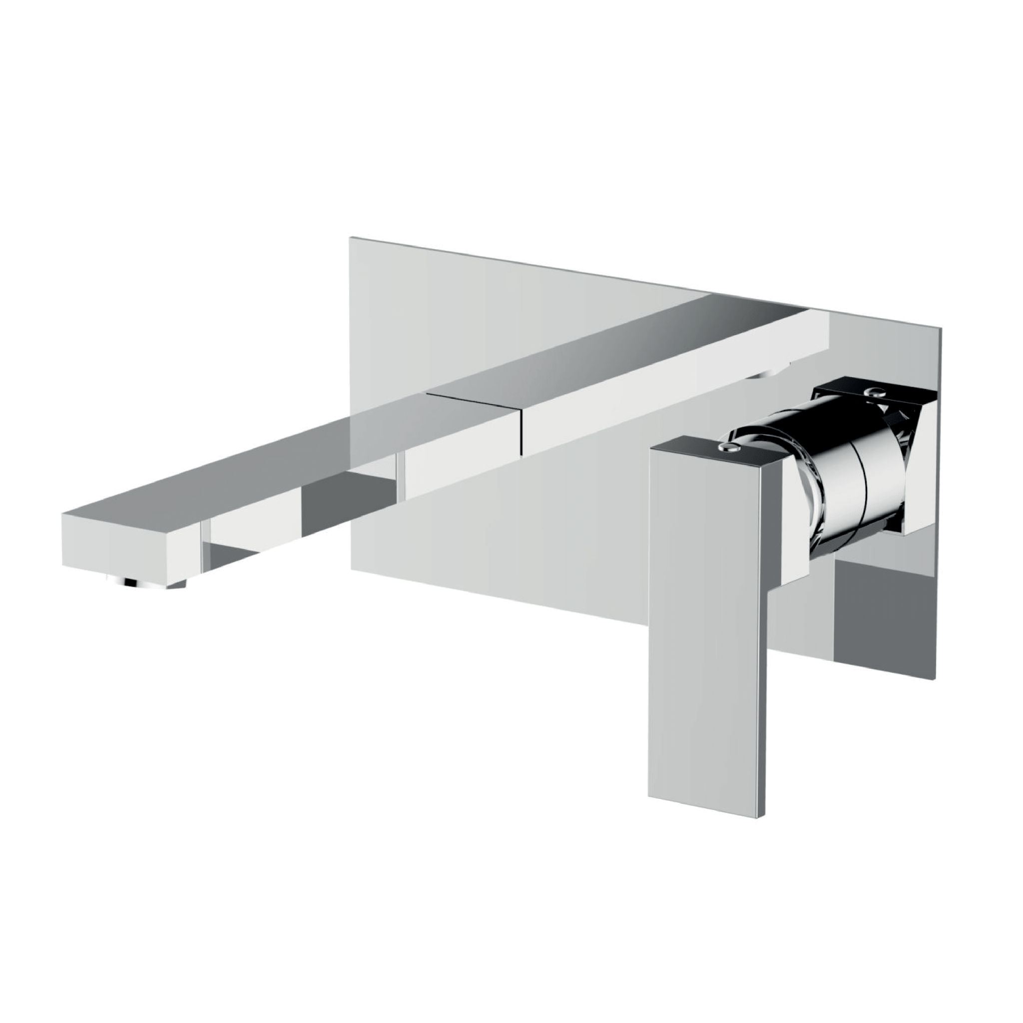 Miscelatore Lavabo a Parete Con Bocca Di Erogazione 18 Cm Teorema Rubinetteria "Pillar" Cromo Lucido - Dabicasa