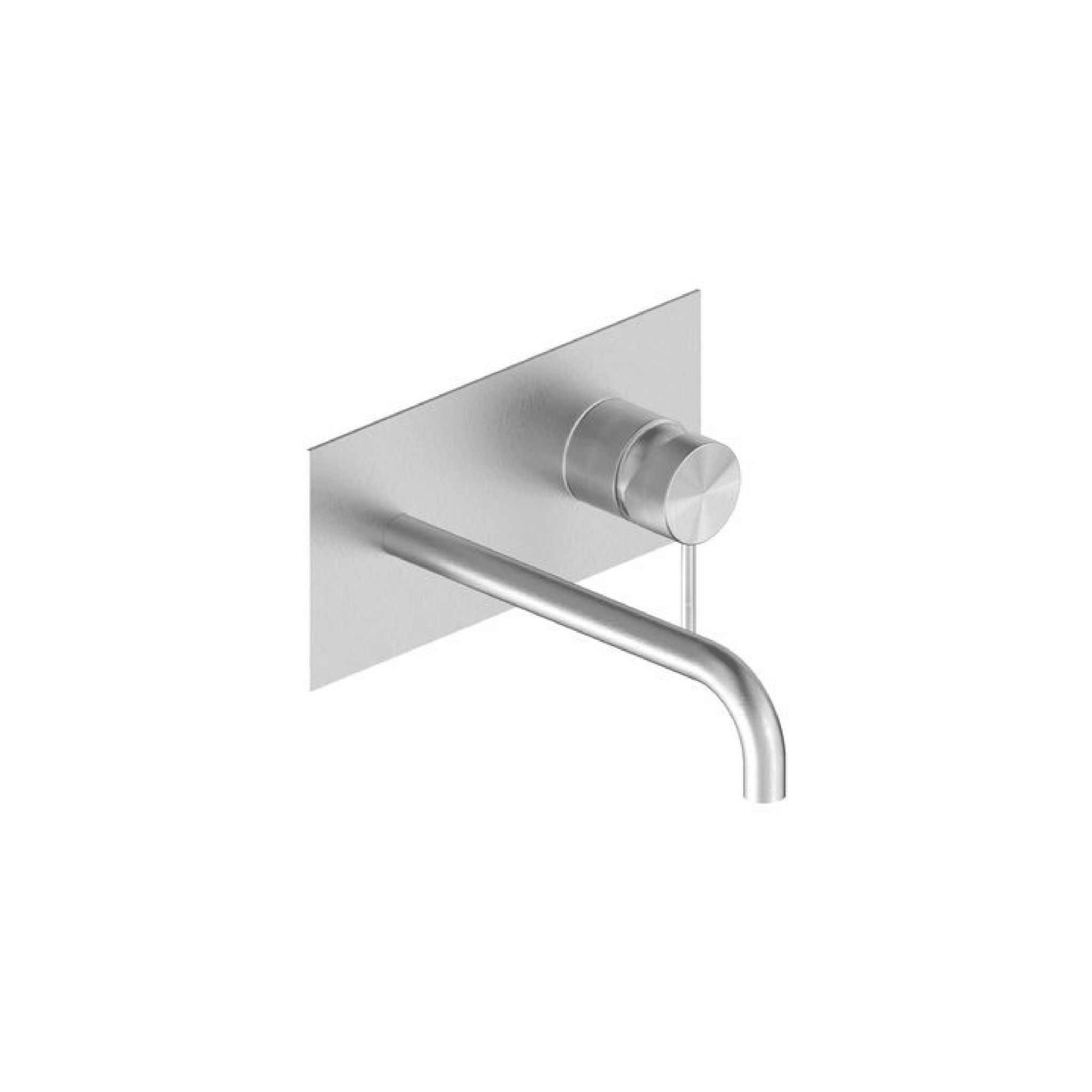 Miscelatore Lavabo a Parete Con Bocca Di Erogazione Da 22,5 Cm Ercos "Stilox" Inox Spazzolato - Dabicasa