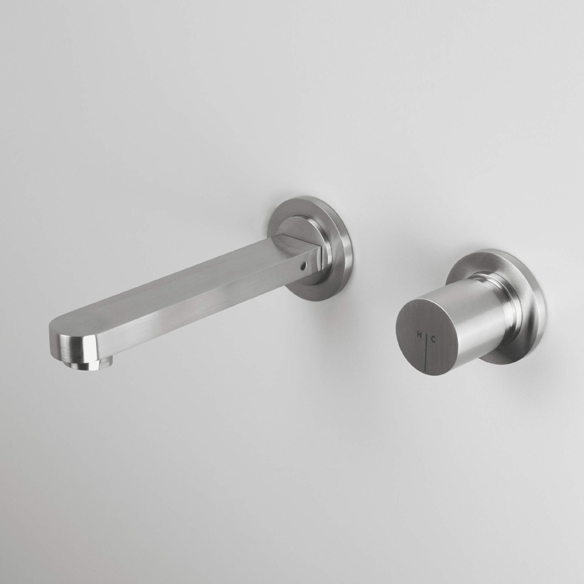 Miscelatore Lavabo a Parete SuperInox "Axis" Inox Spazzolato - Dabicasa